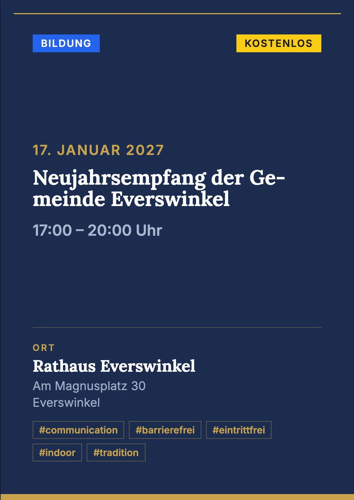 Veranstaltungsflyer