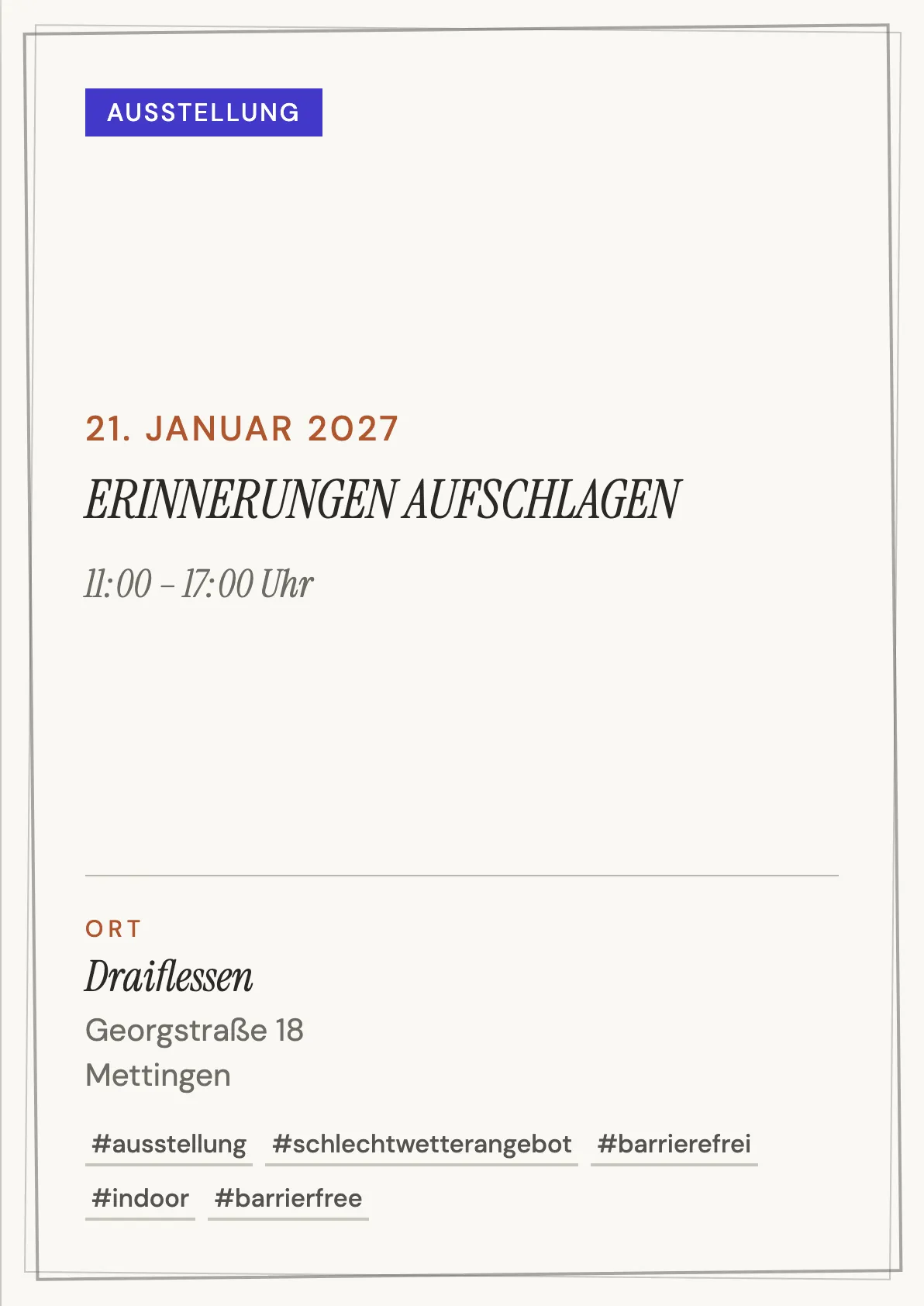 Veranstaltungsflyer
