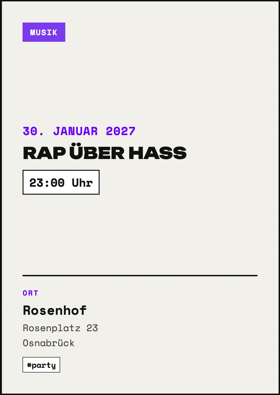 Veranstaltungsflyer