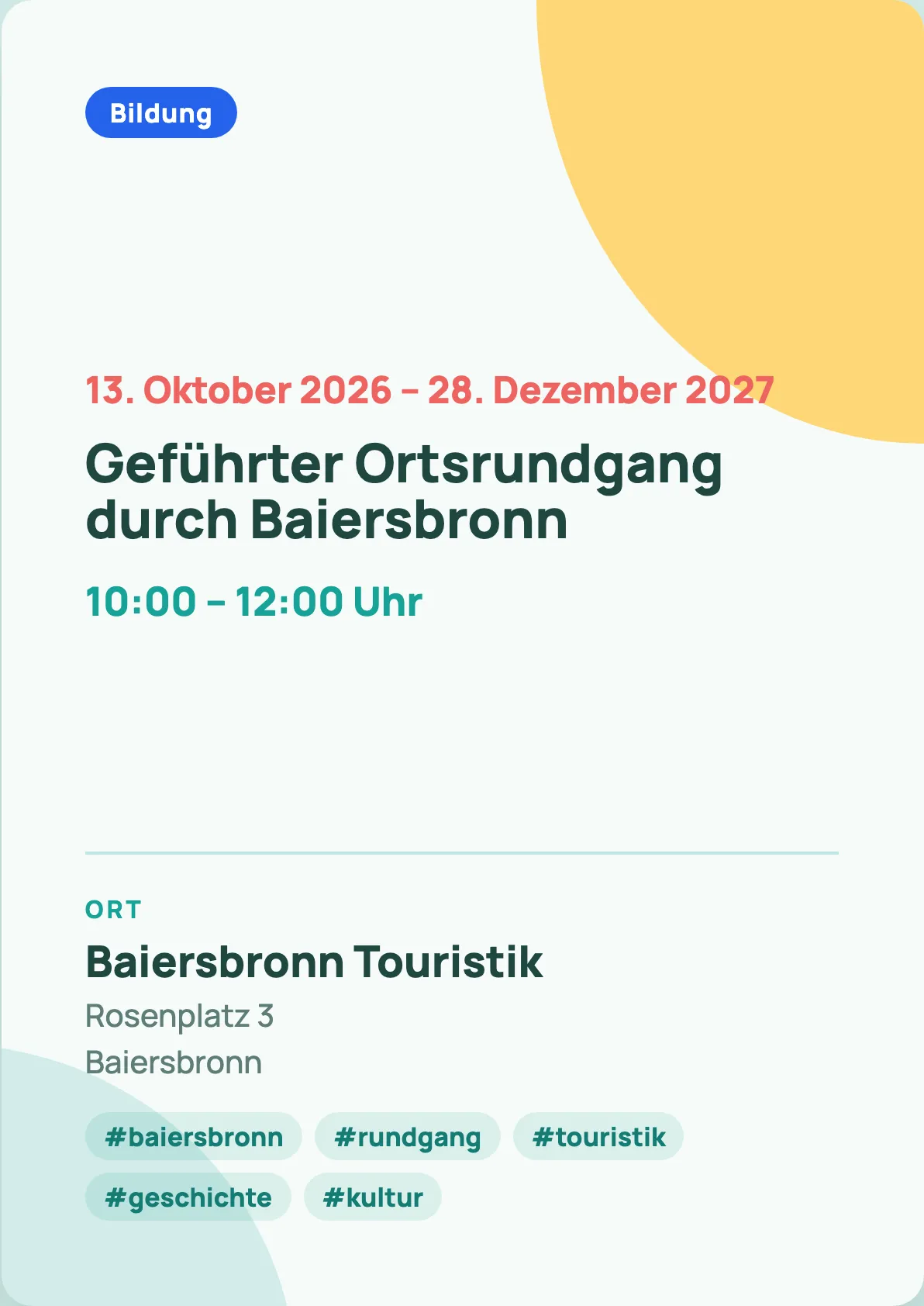 Veranstaltungsflyer