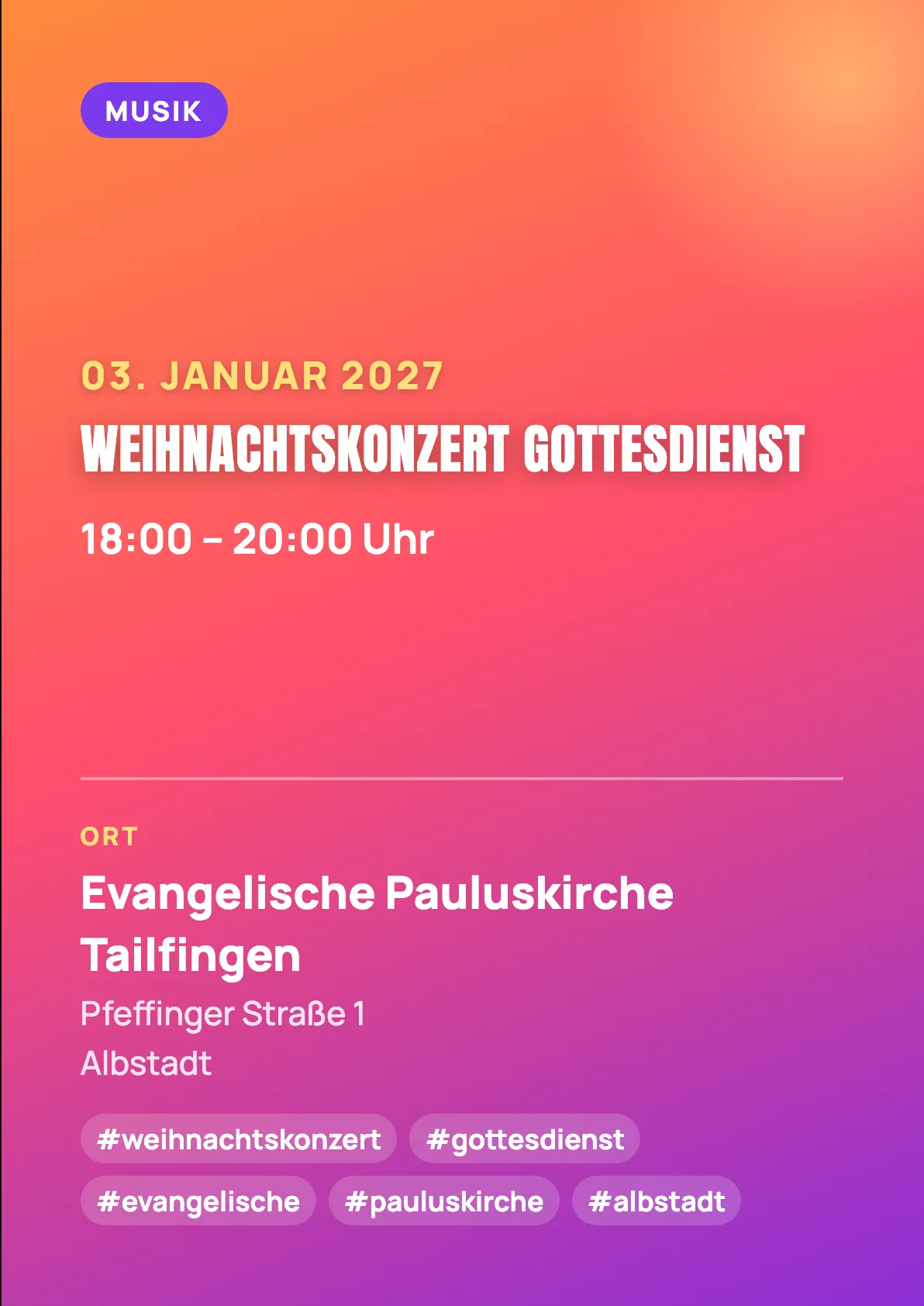 Veranstaltungsflyer