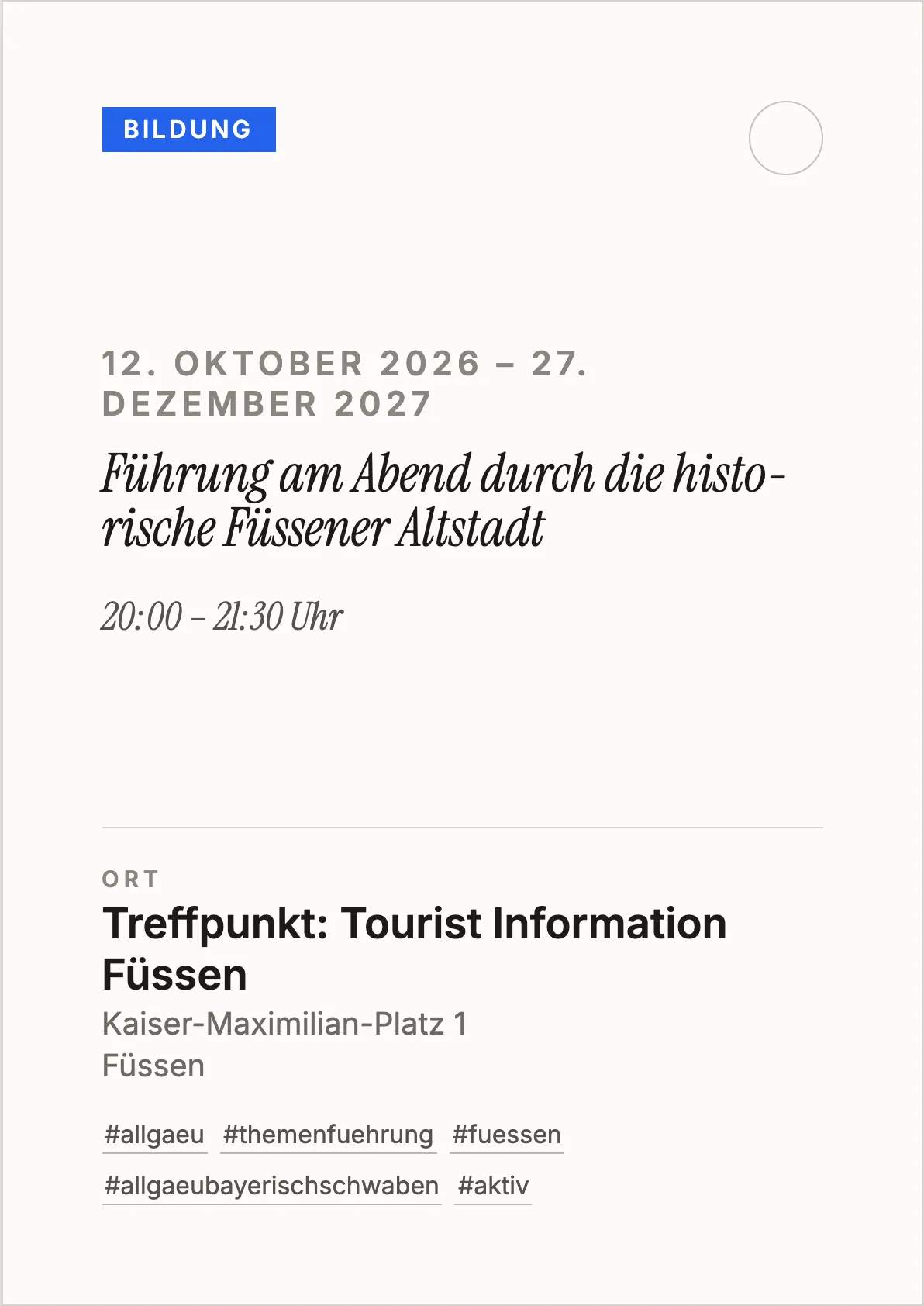 Veranstaltungsflyer