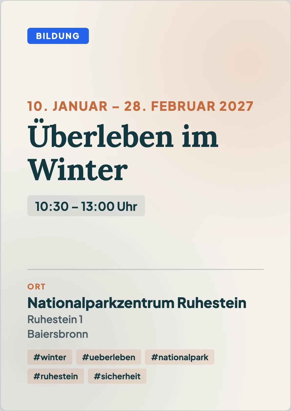 Veranstaltungsflyer