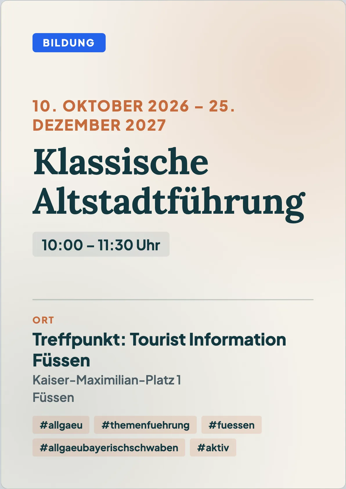 Veranstaltungsflyer