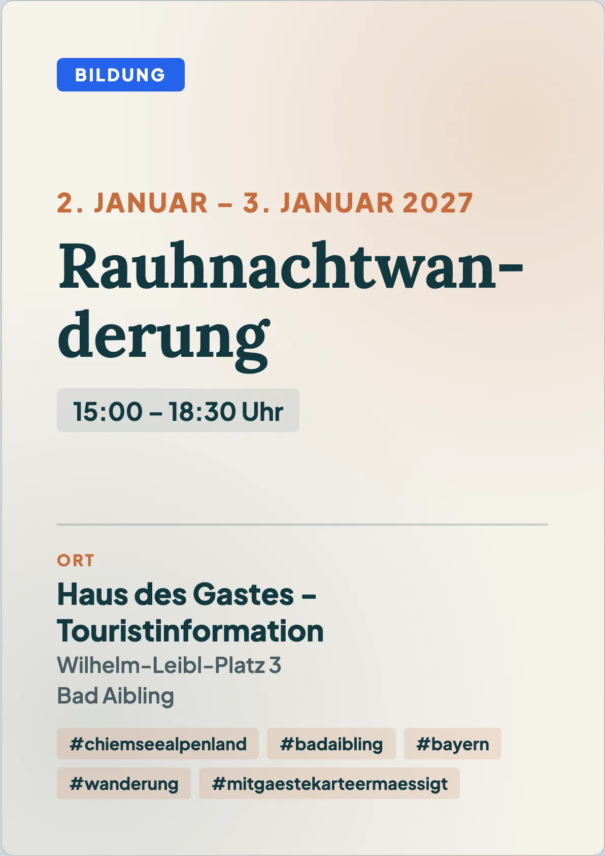 Veranstaltungsflyer