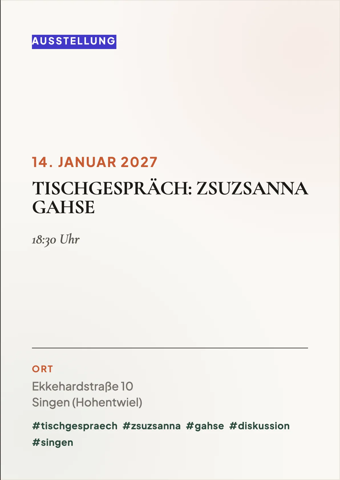 Veranstaltungsflyer