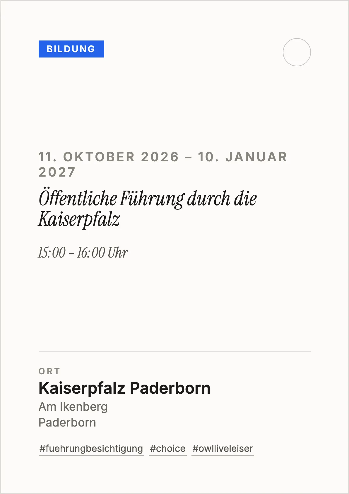 Veranstaltungsflyer