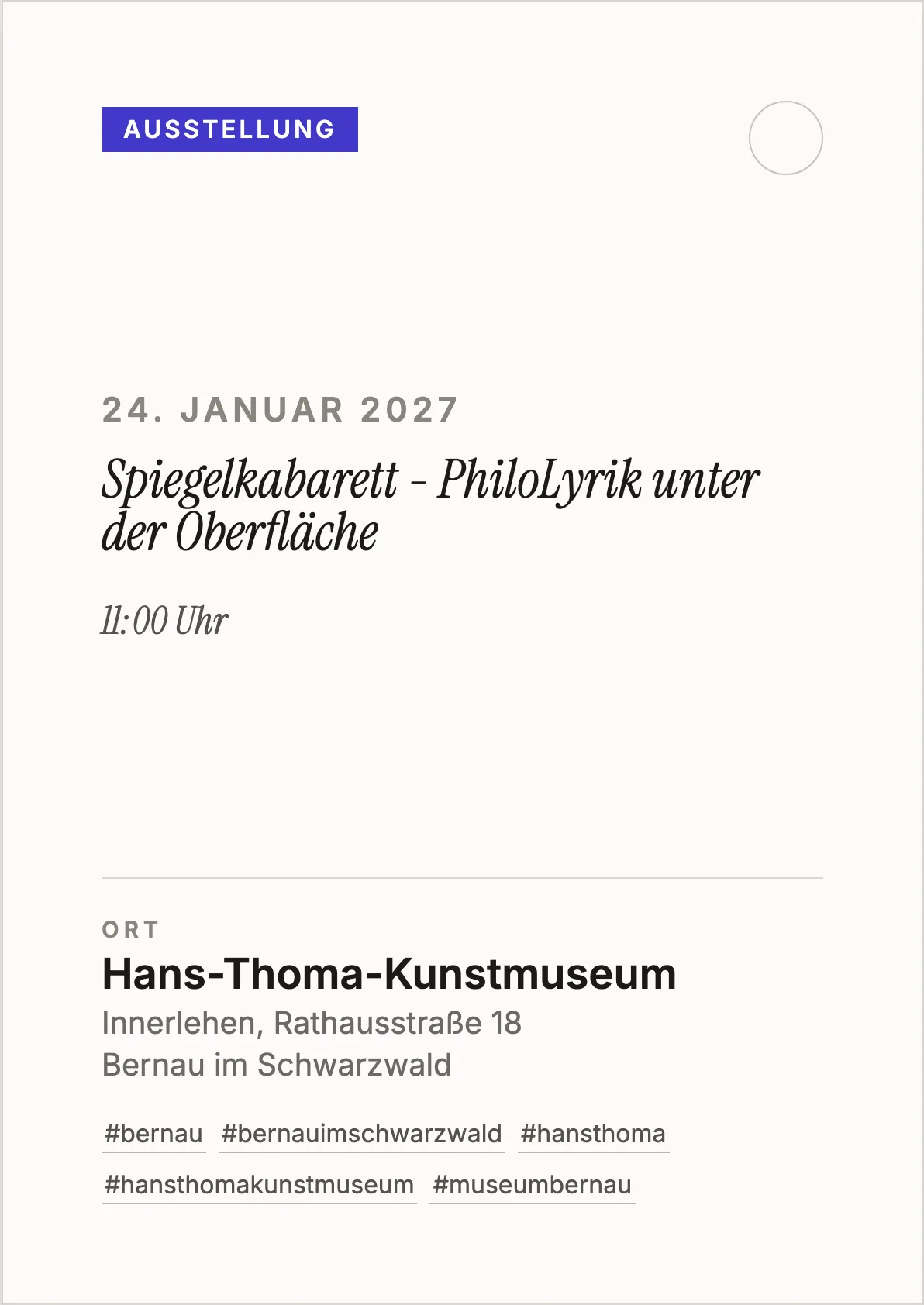 Veranstaltungsflyer
