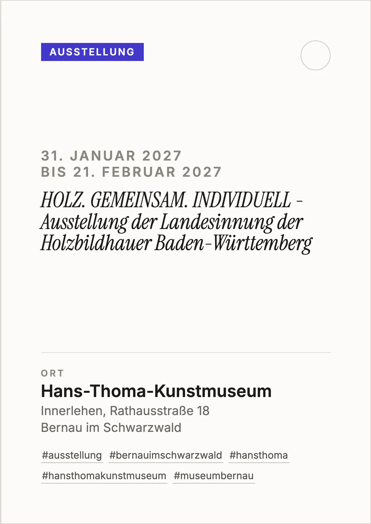 Veranstaltungsflyer