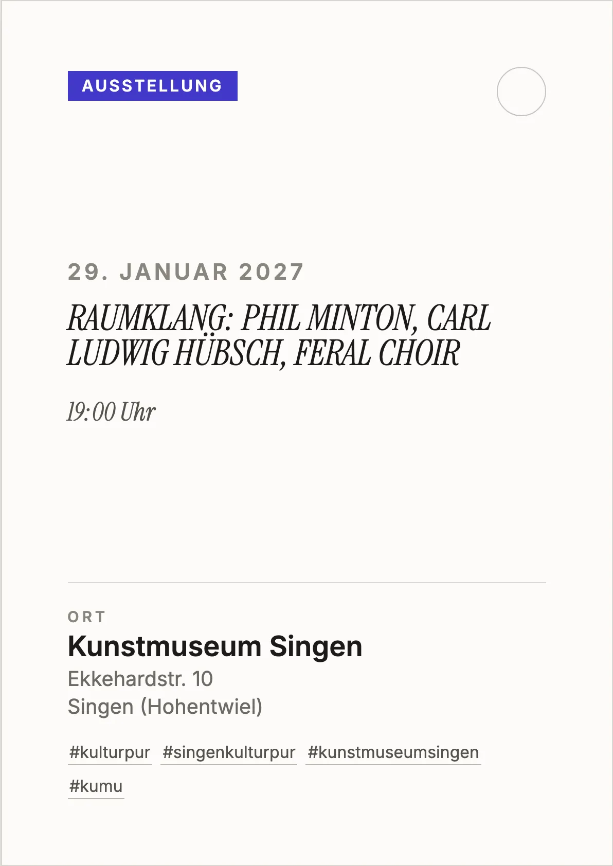 Veranstaltungsflyer