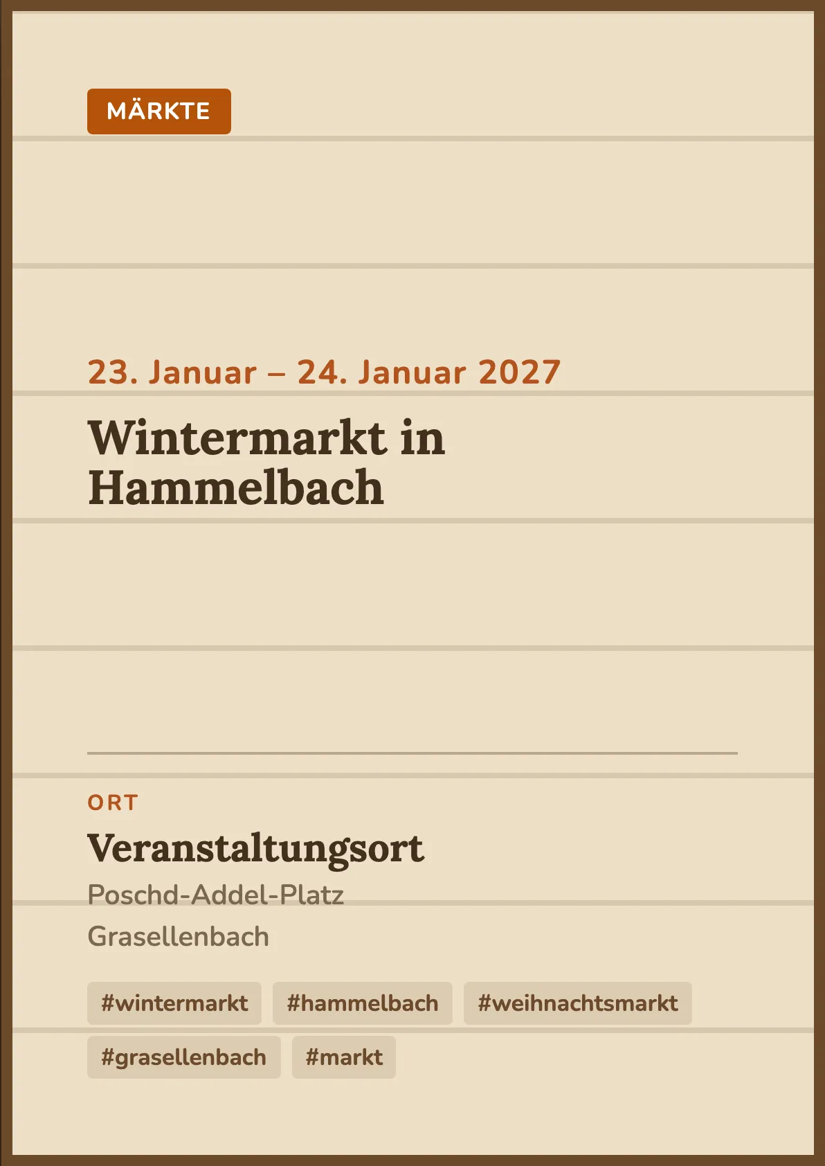 Veranstaltungsflyer