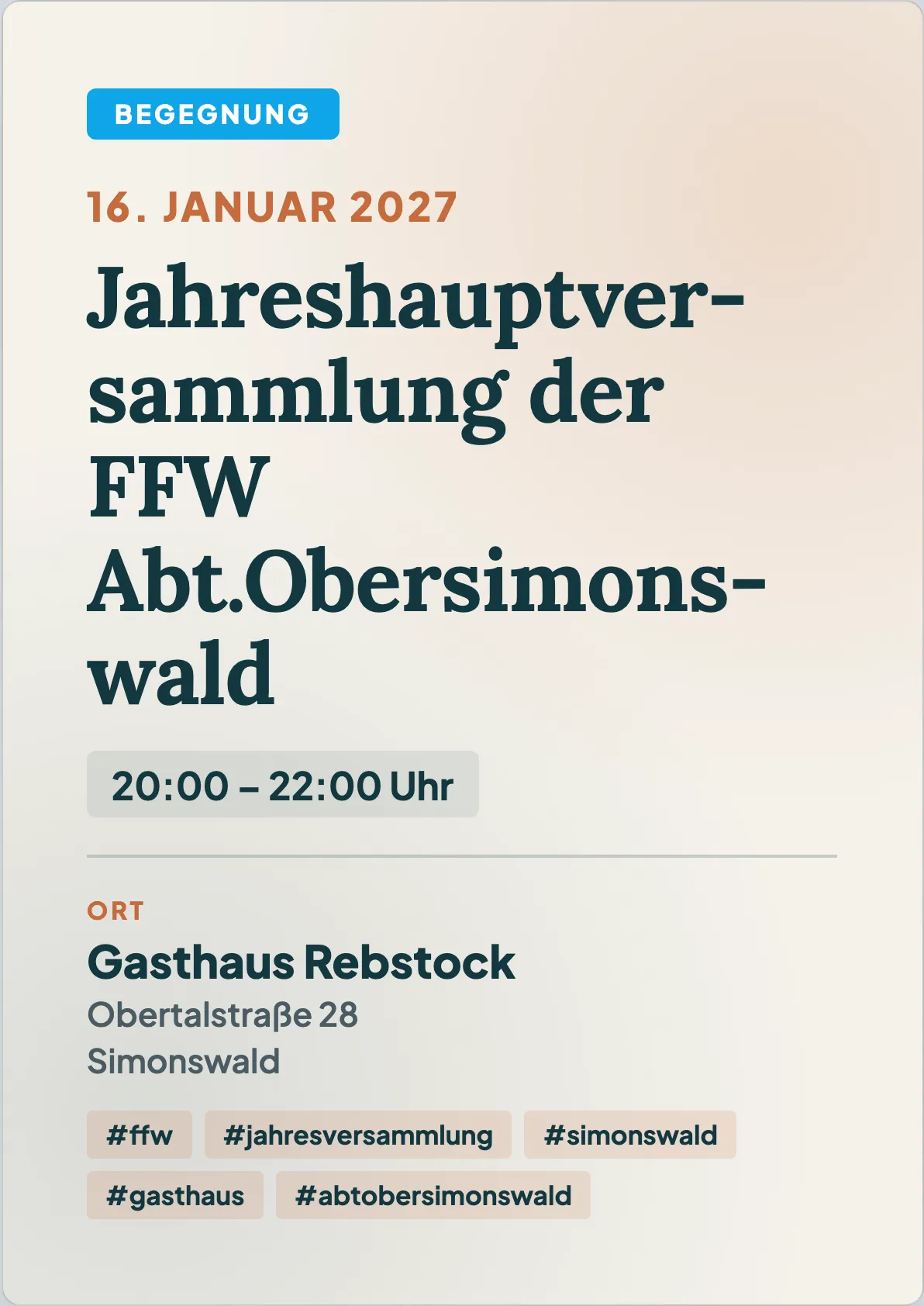 Veranstaltungsflyer