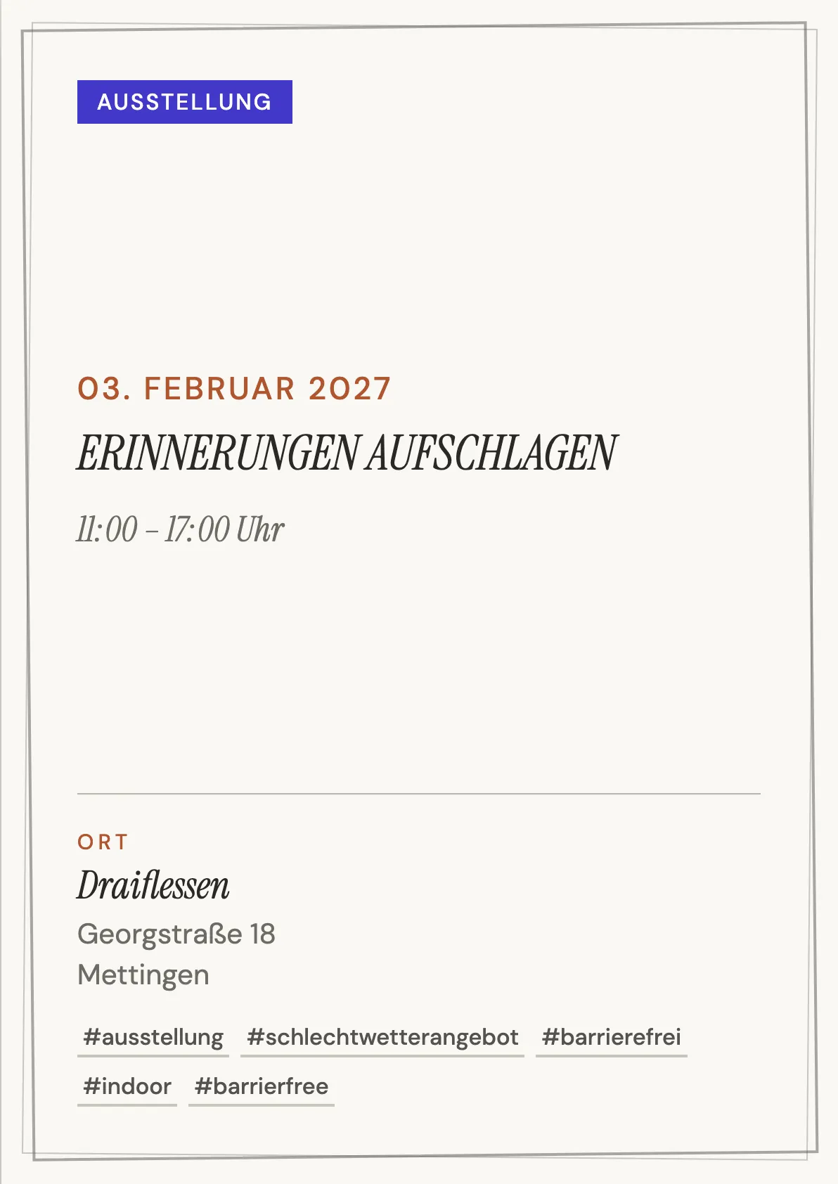 Veranstaltungsflyer