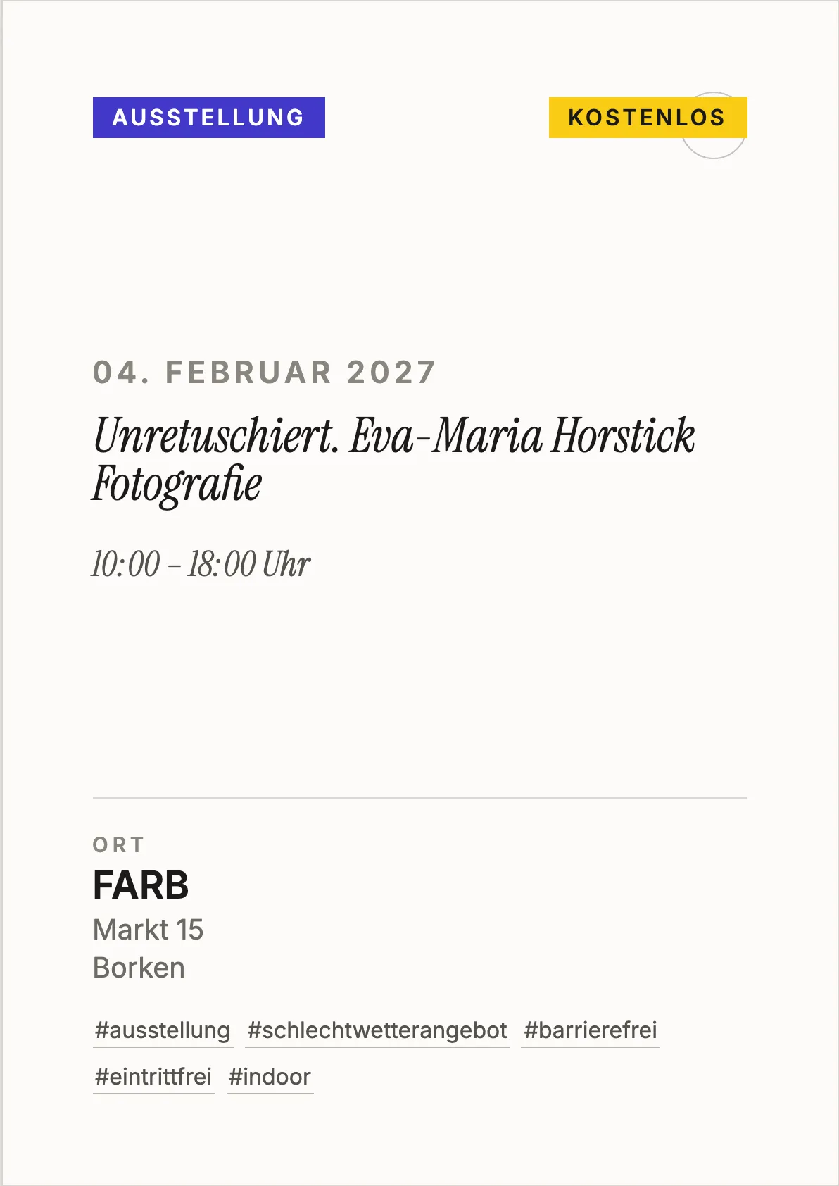 Veranstaltungsflyer