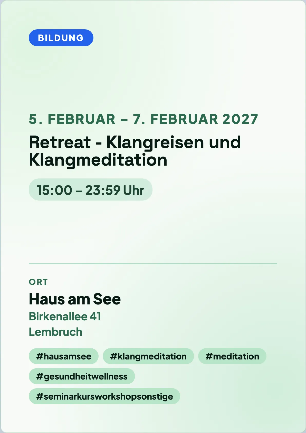 Veranstaltungsflyer
