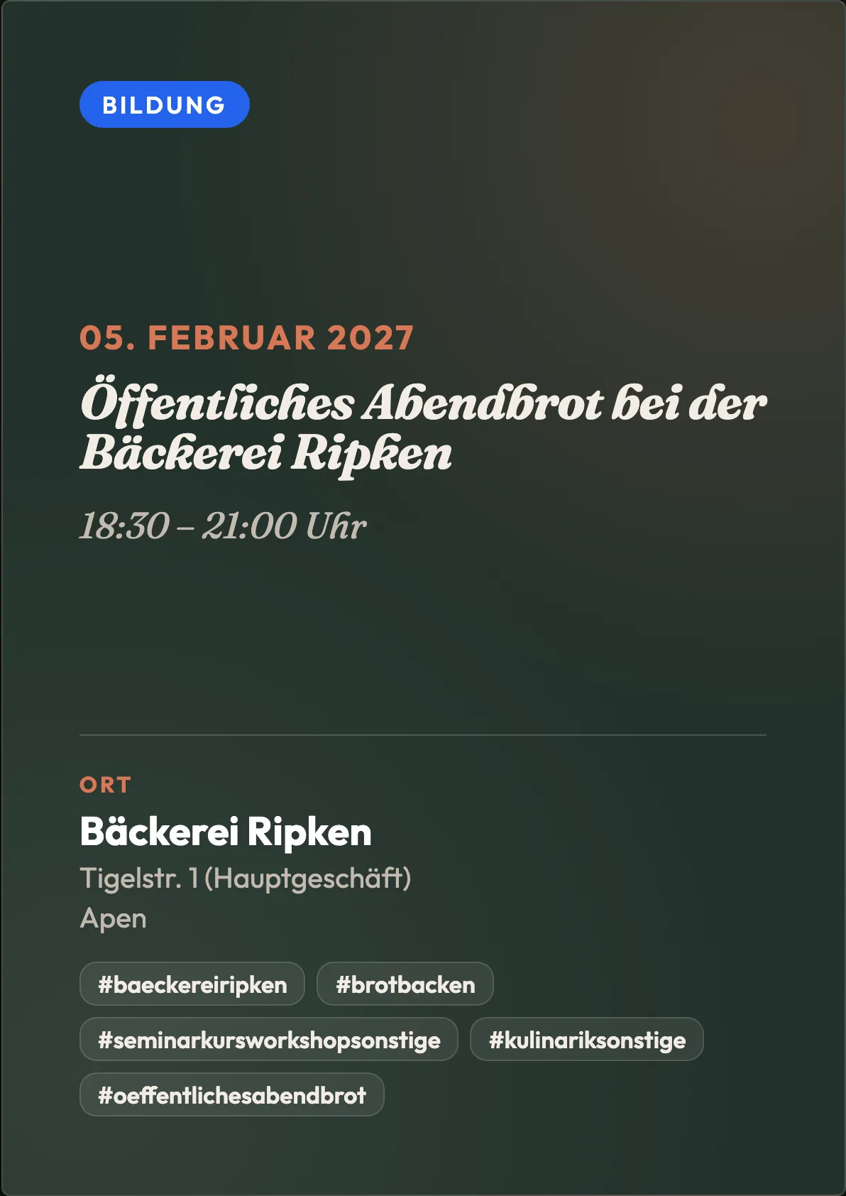 Veranstaltungsflyer