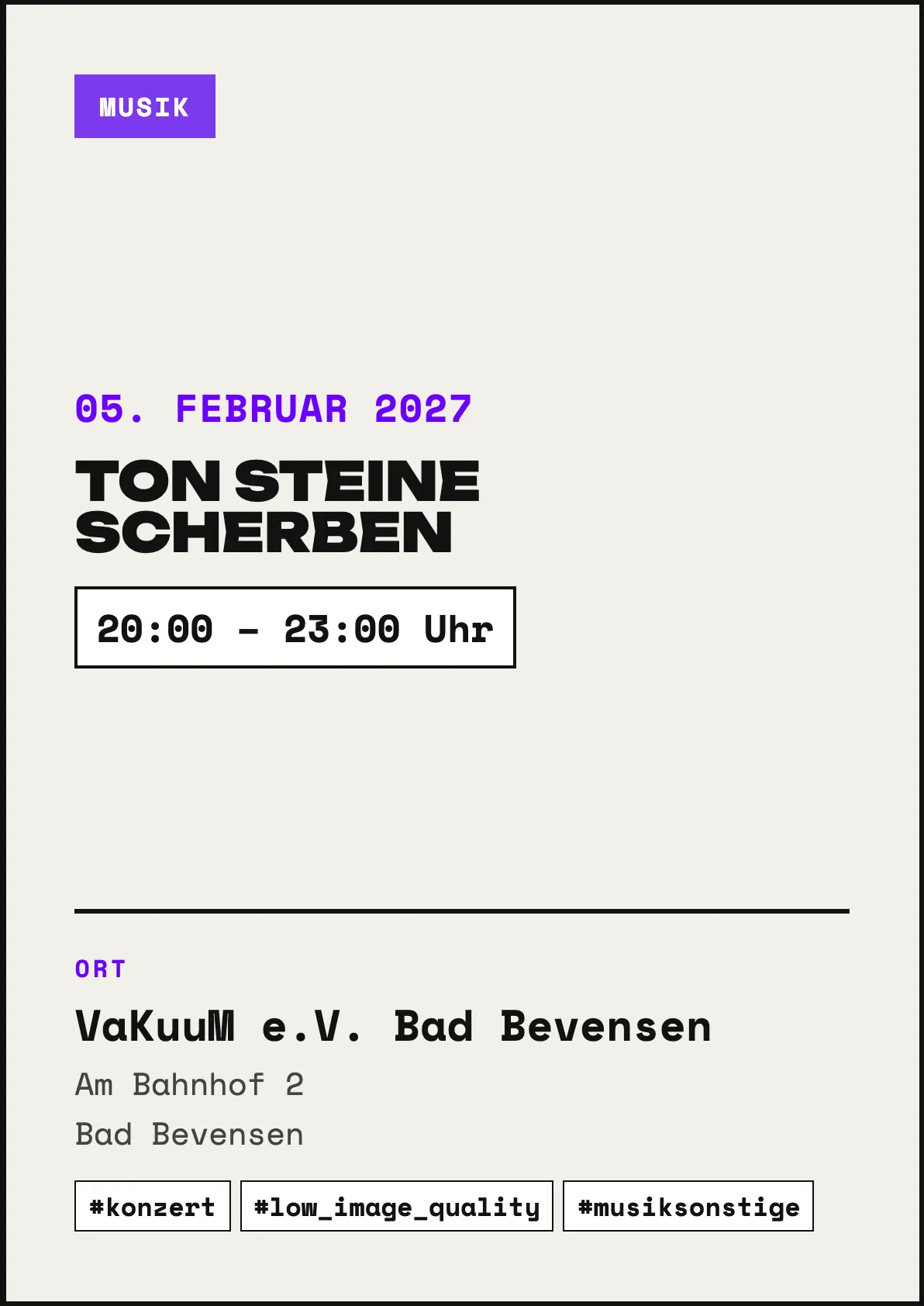 Veranstaltungsflyer