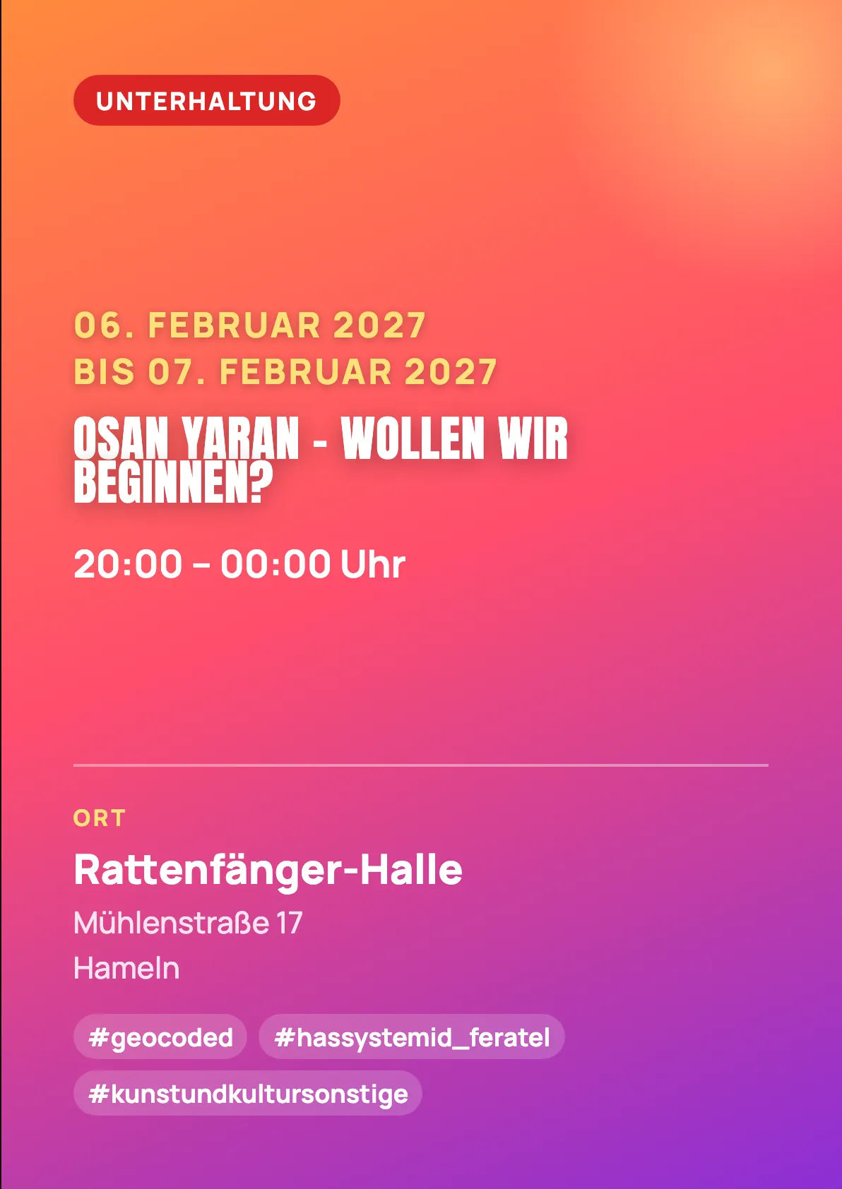 Veranstaltungsflyer
