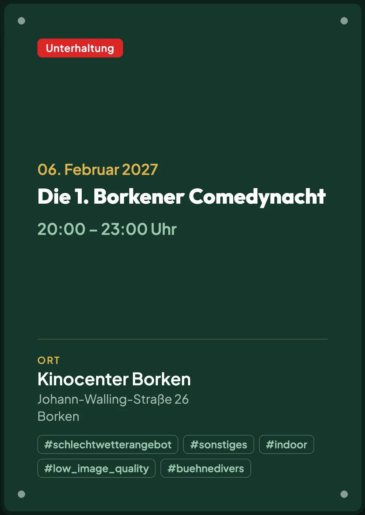 Veranstaltungsflyer
