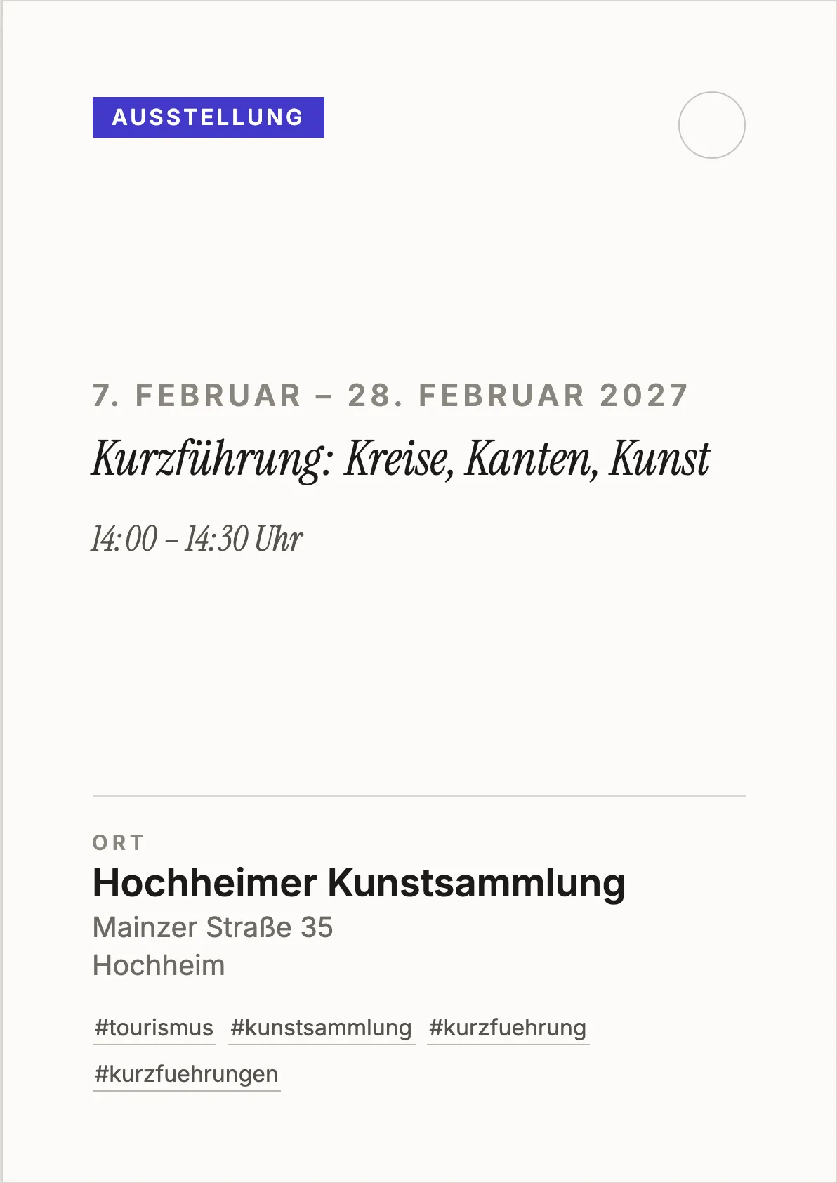 Veranstaltungsflyer