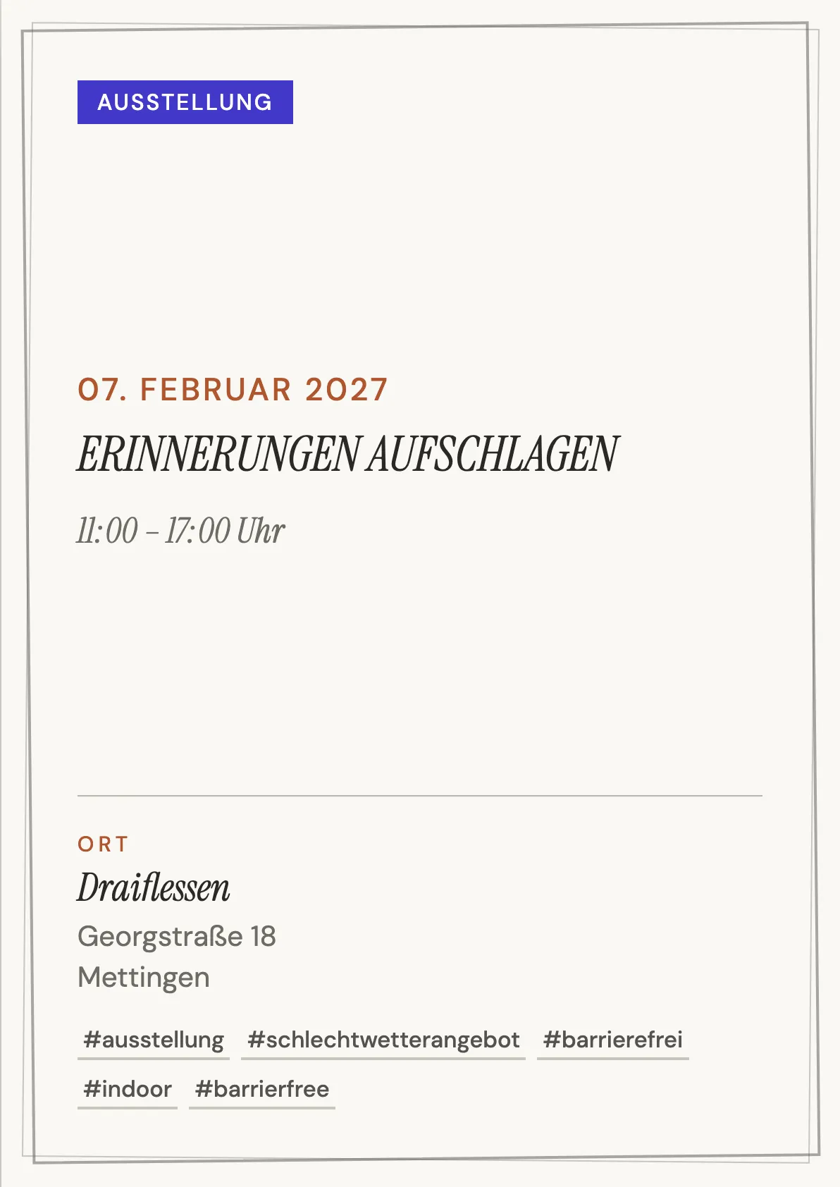 Veranstaltungsflyer