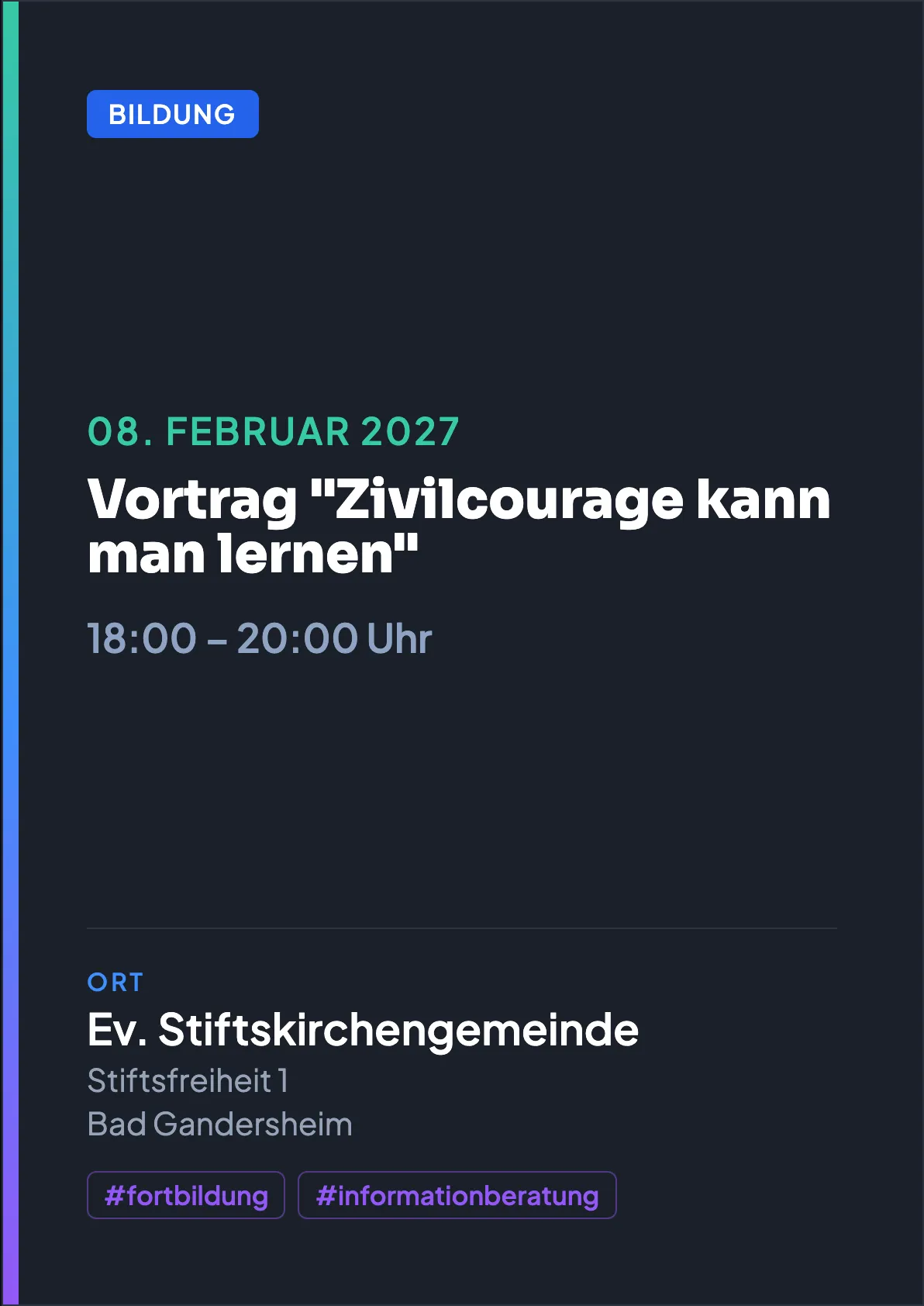 Veranstaltungsflyer