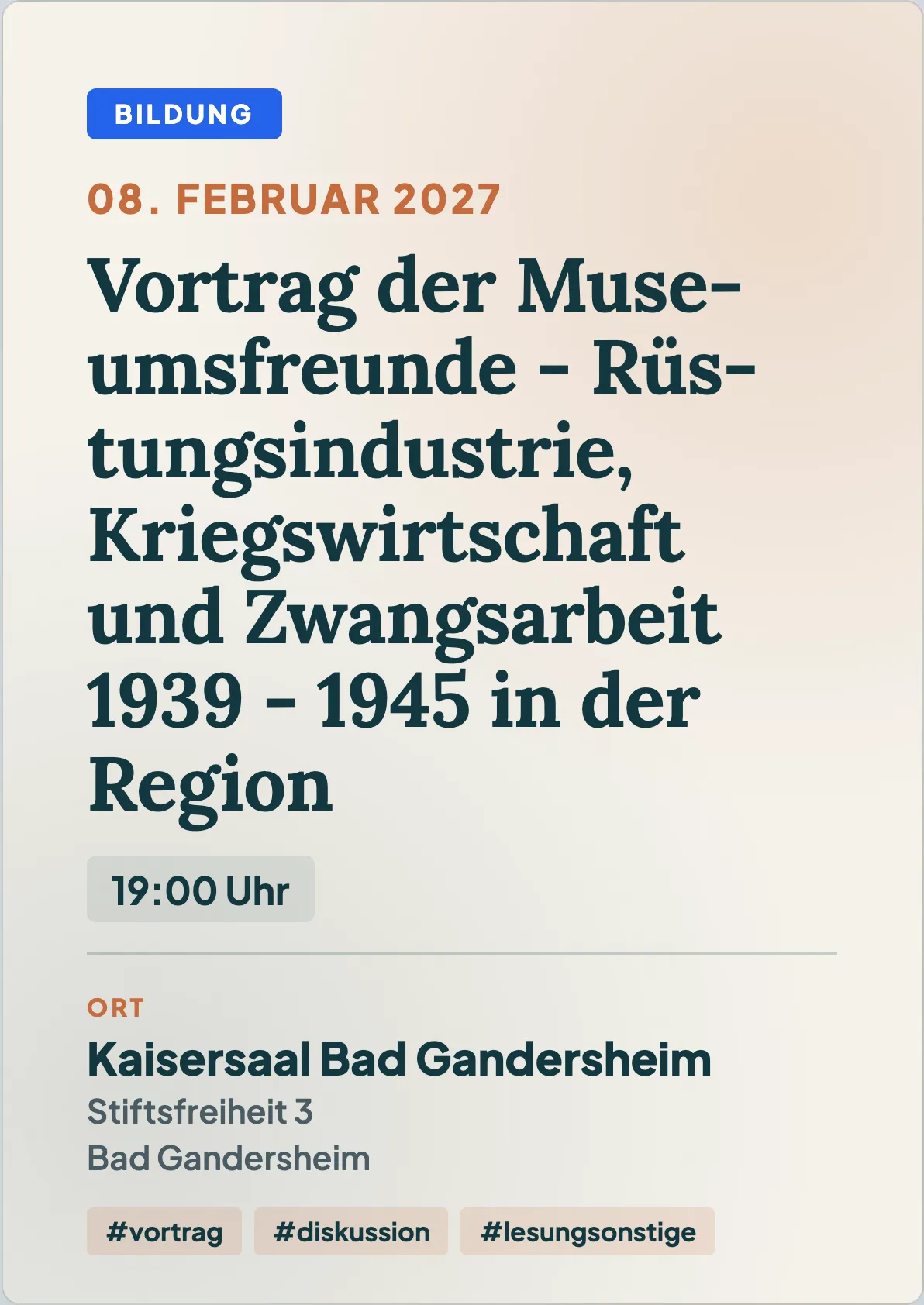 Veranstaltungsflyer
