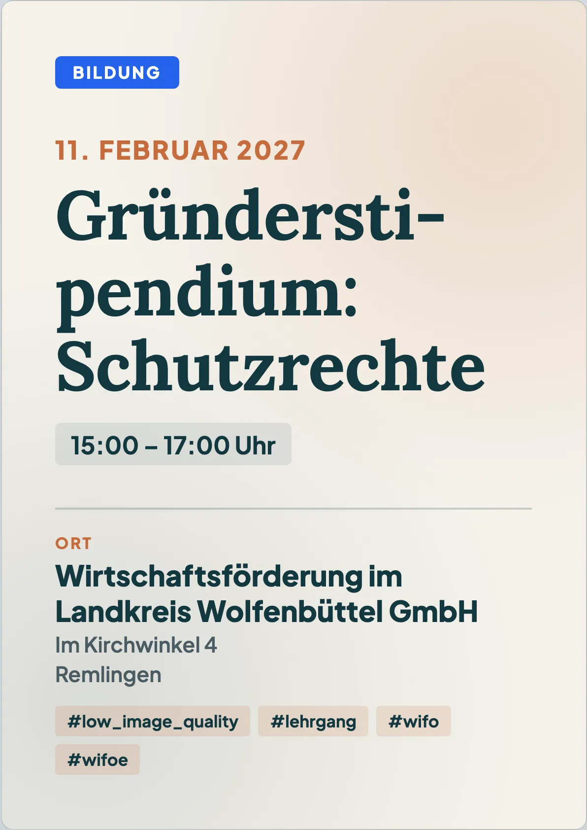Veranstaltungsflyer