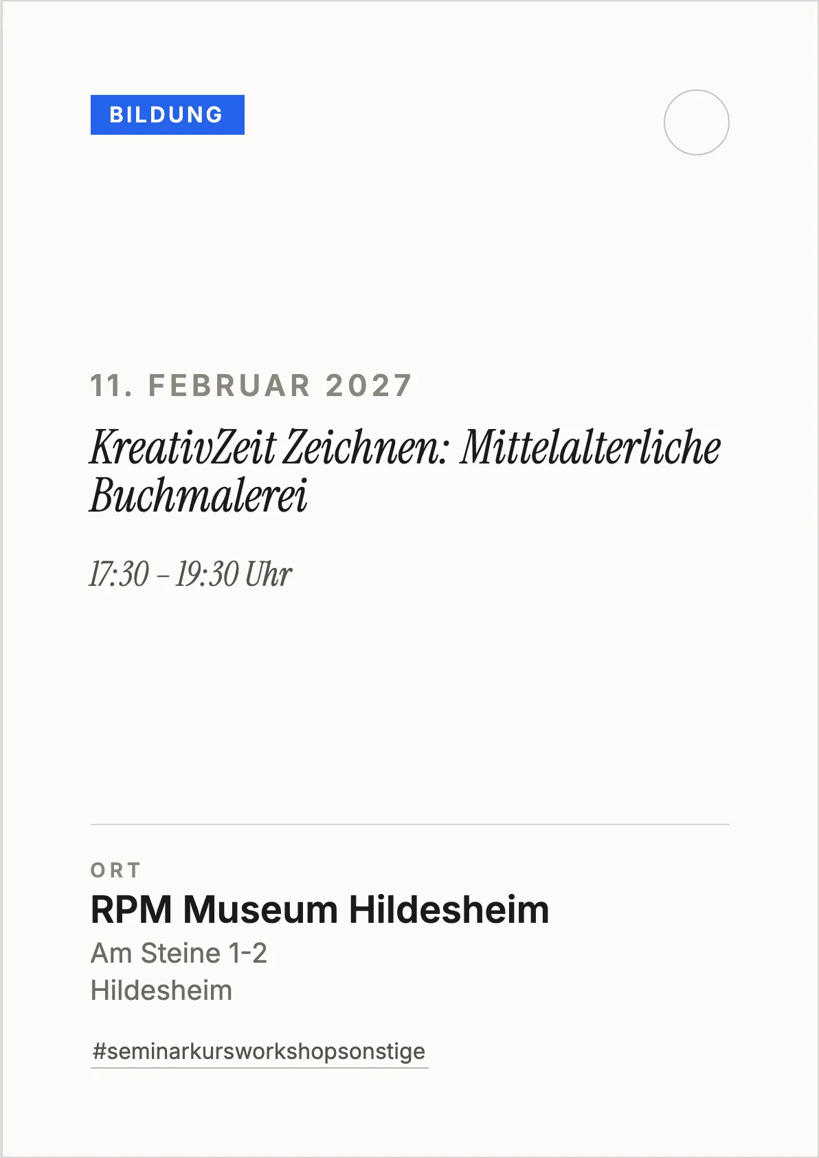 Veranstaltungsflyer