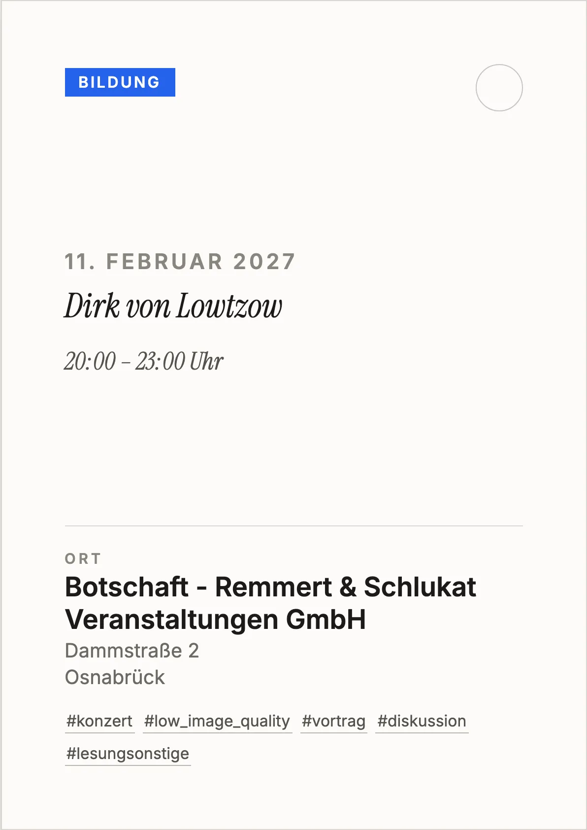 Veranstaltungsflyer