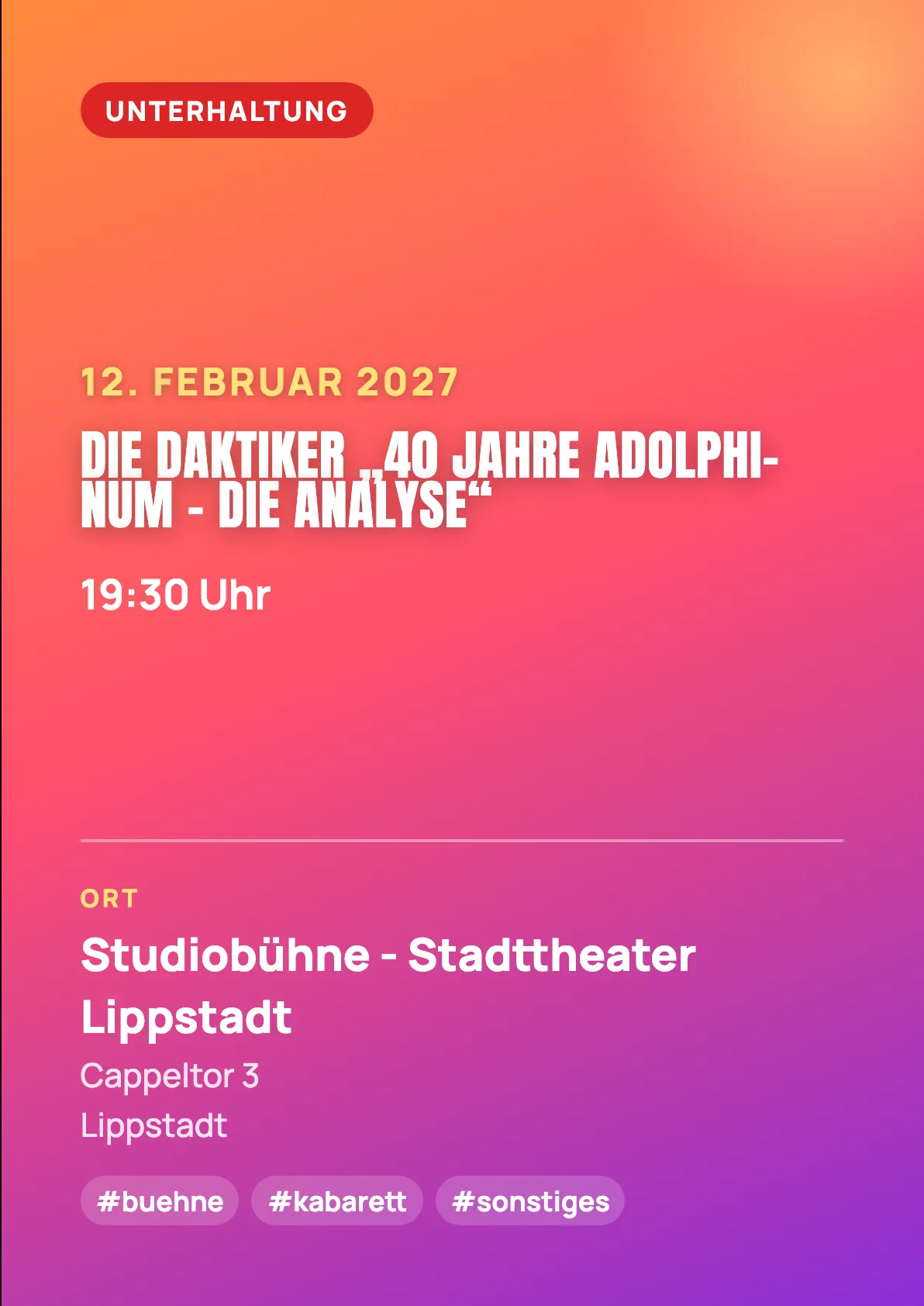 Veranstaltungsflyer