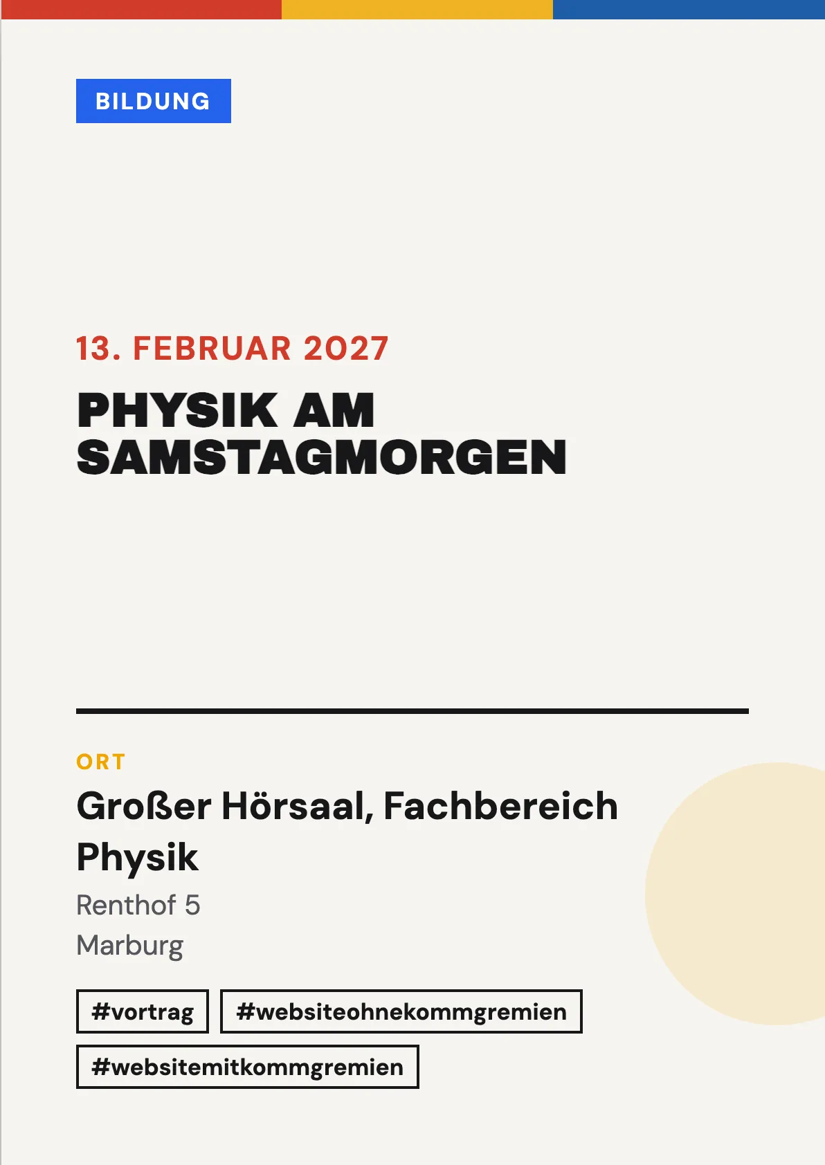 Veranstaltungsflyer