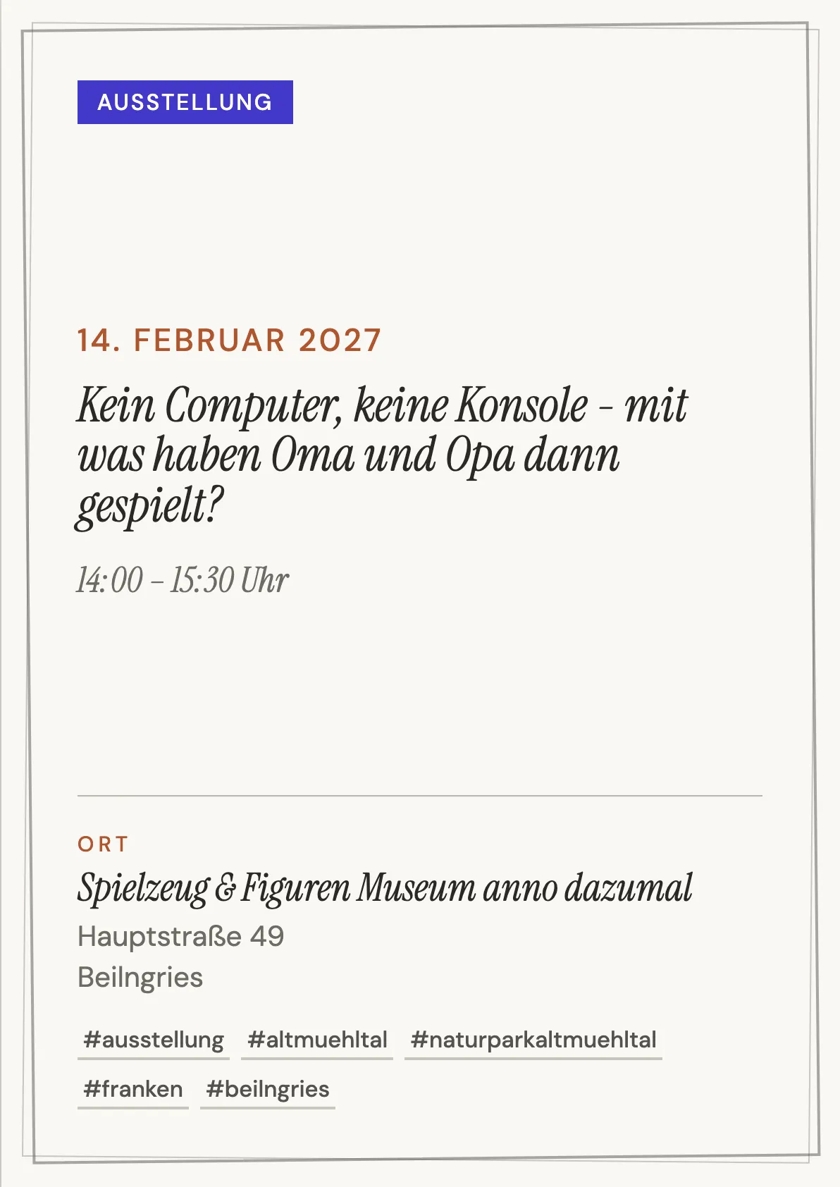 Veranstaltungsflyer
