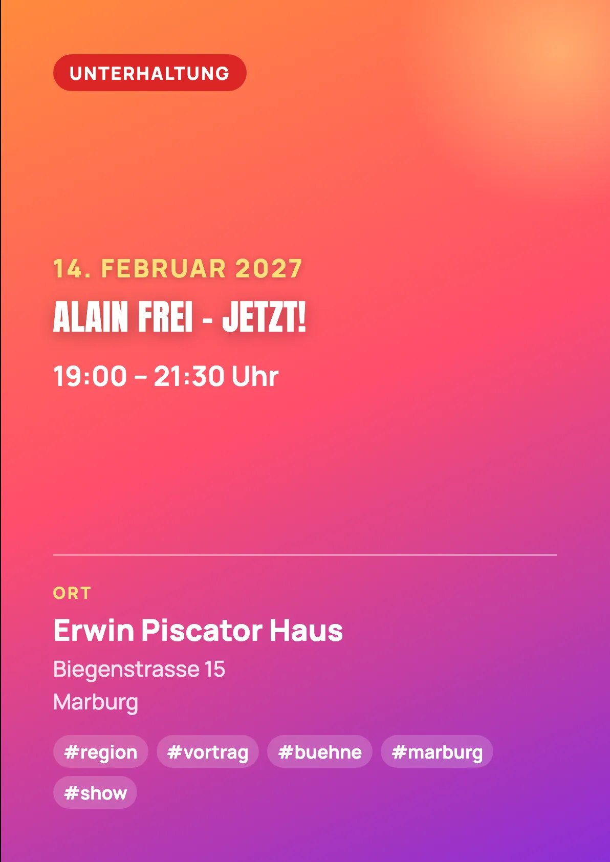 Veranstaltungsflyer