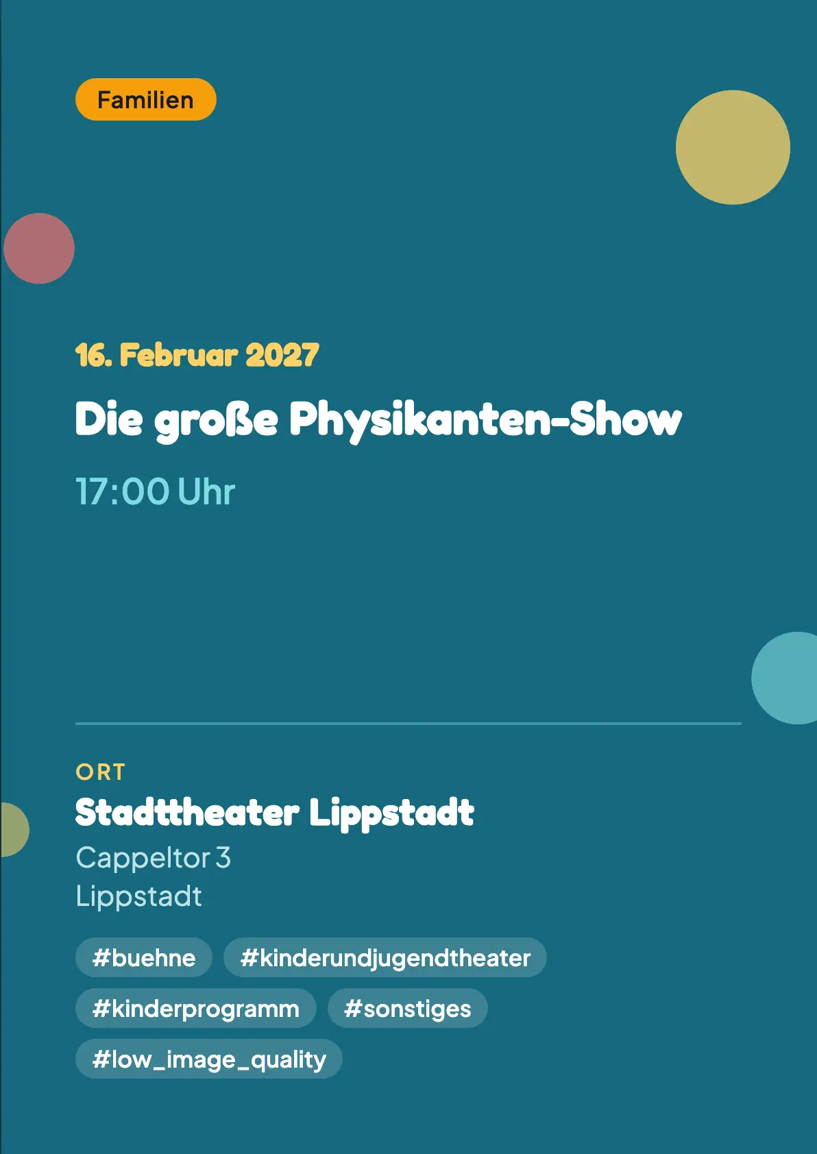 Veranstaltungsflyer