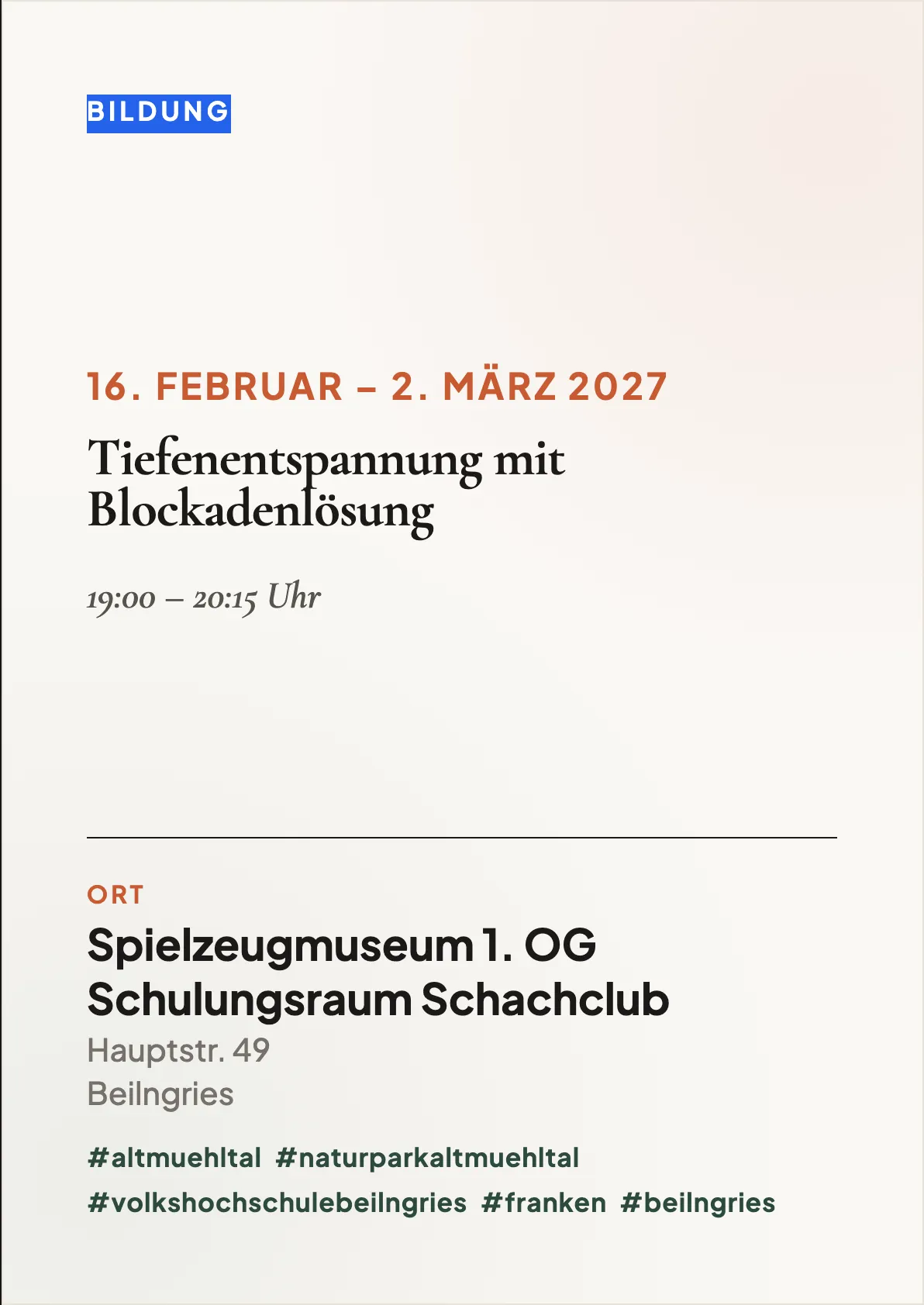 Veranstaltungsflyer