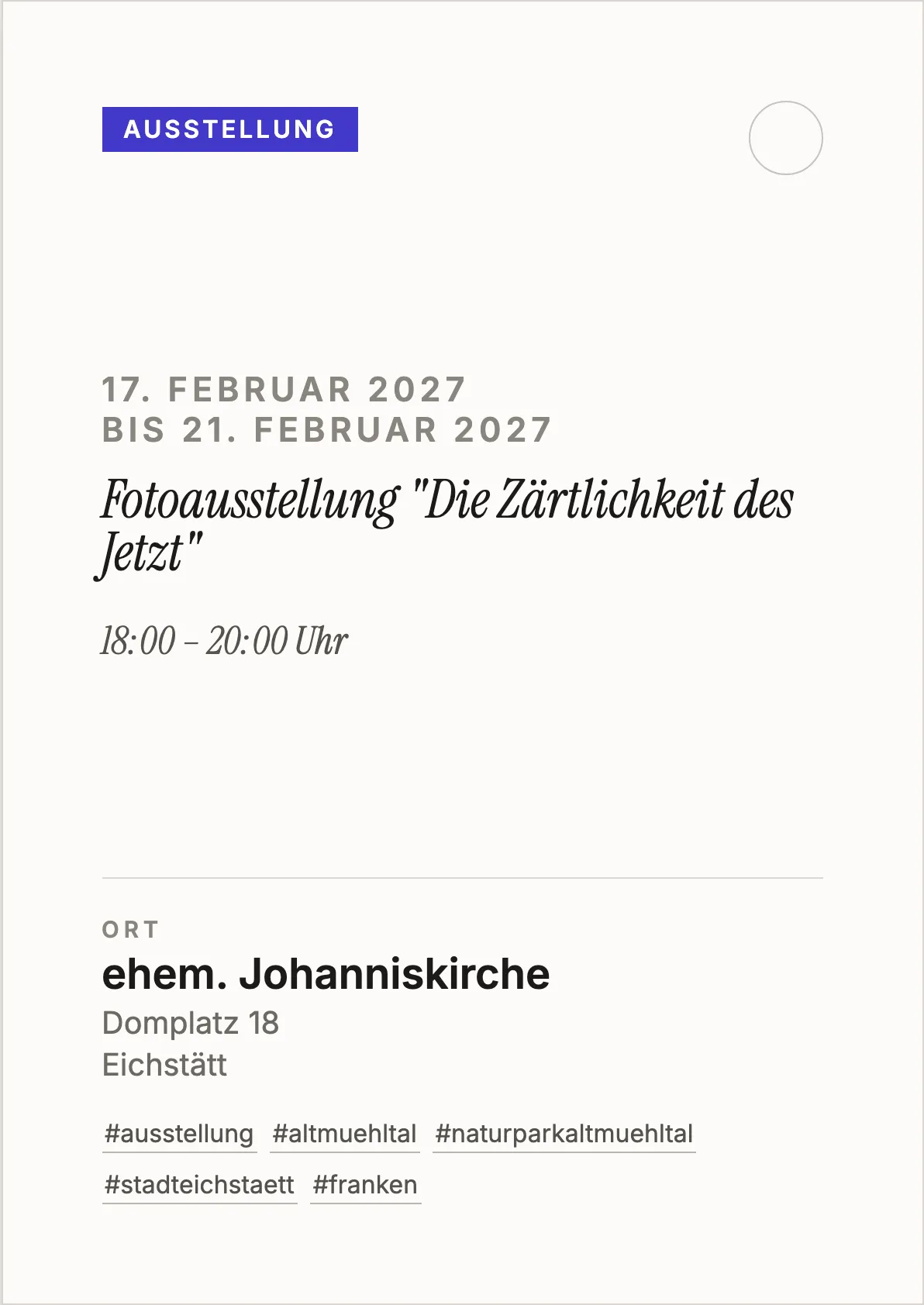 Veranstaltungsflyer