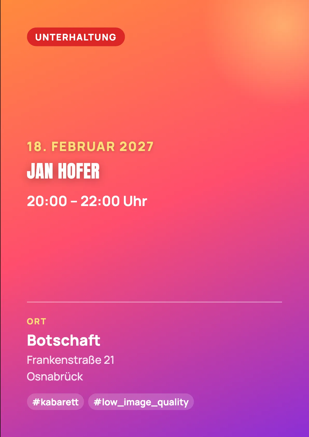 Veranstaltungsflyer