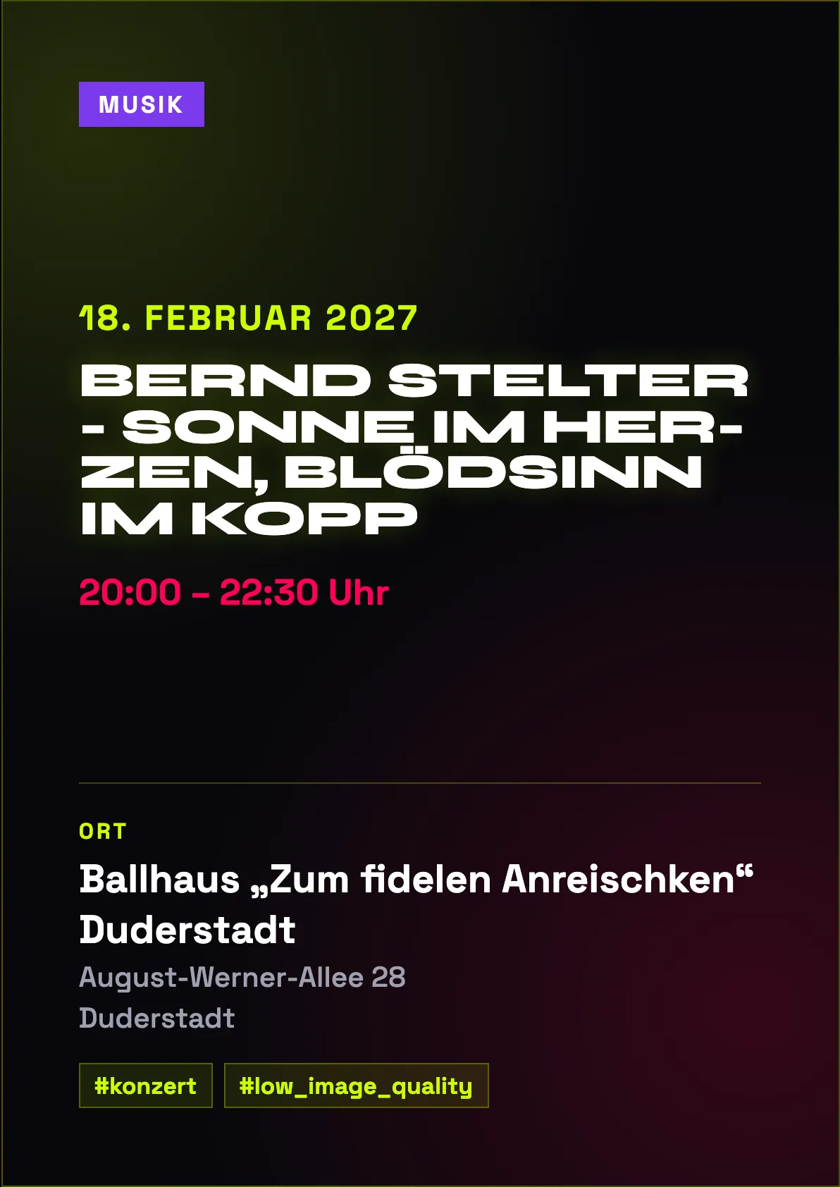 Veranstaltungsflyer