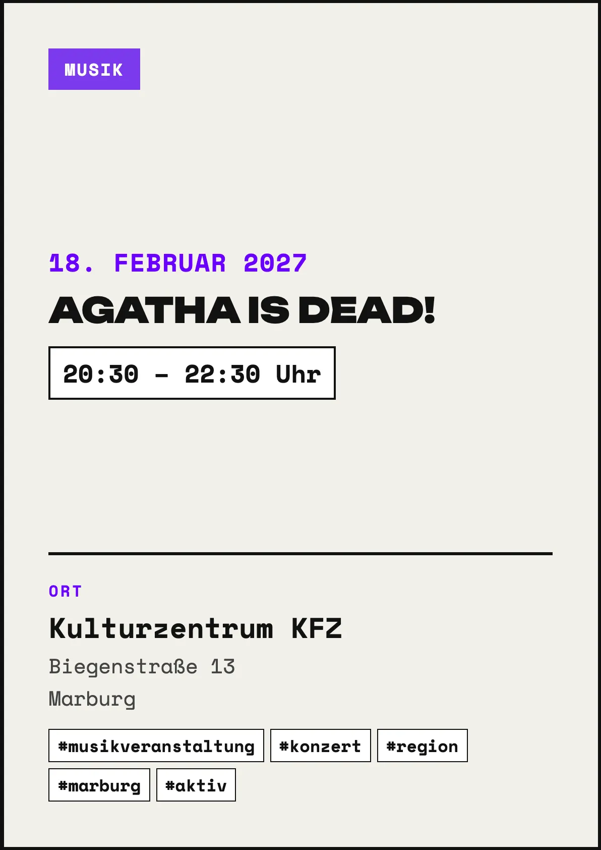 Veranstaltungsflyer