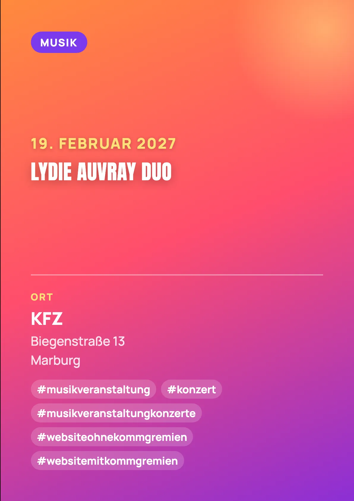 Veranstaltungsflyer