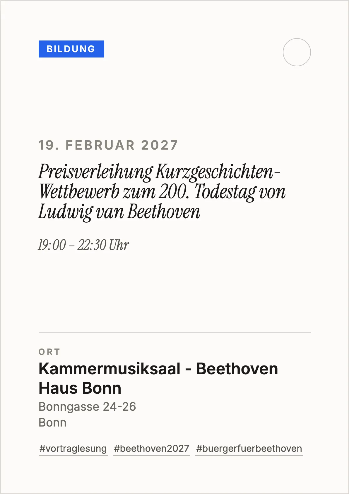 Veranstaltungsflyer