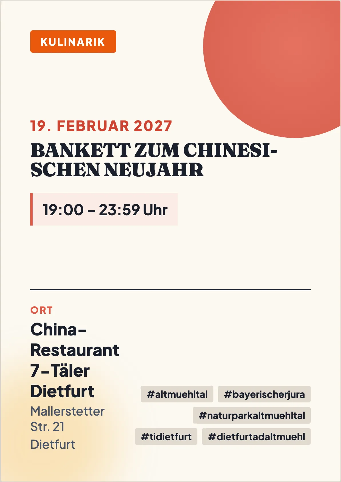Veranstaltungsflyer
