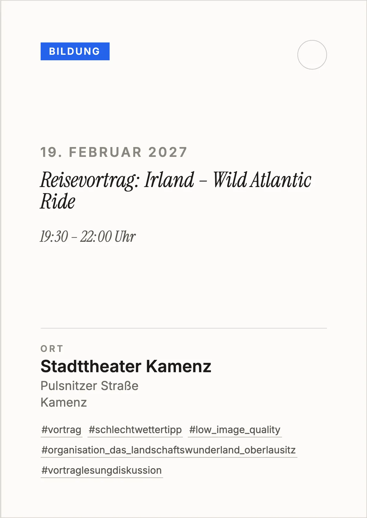 Veranstaltungsflyer