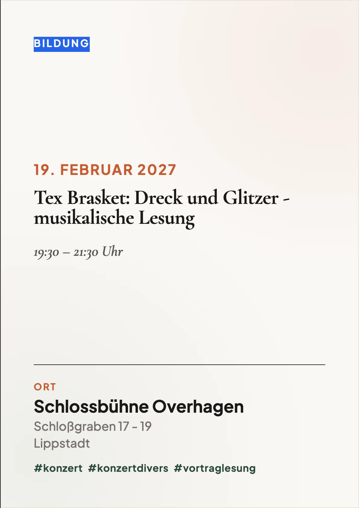 Veranstaltungsflyer