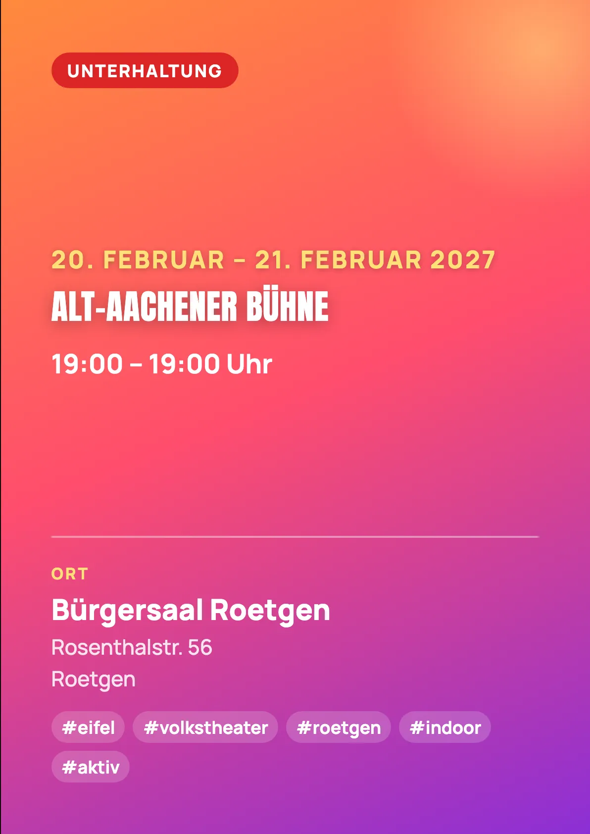 Veranstaltungsflyer