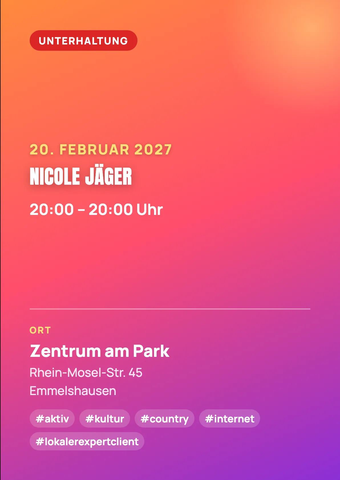 Veranstaltungsflyer