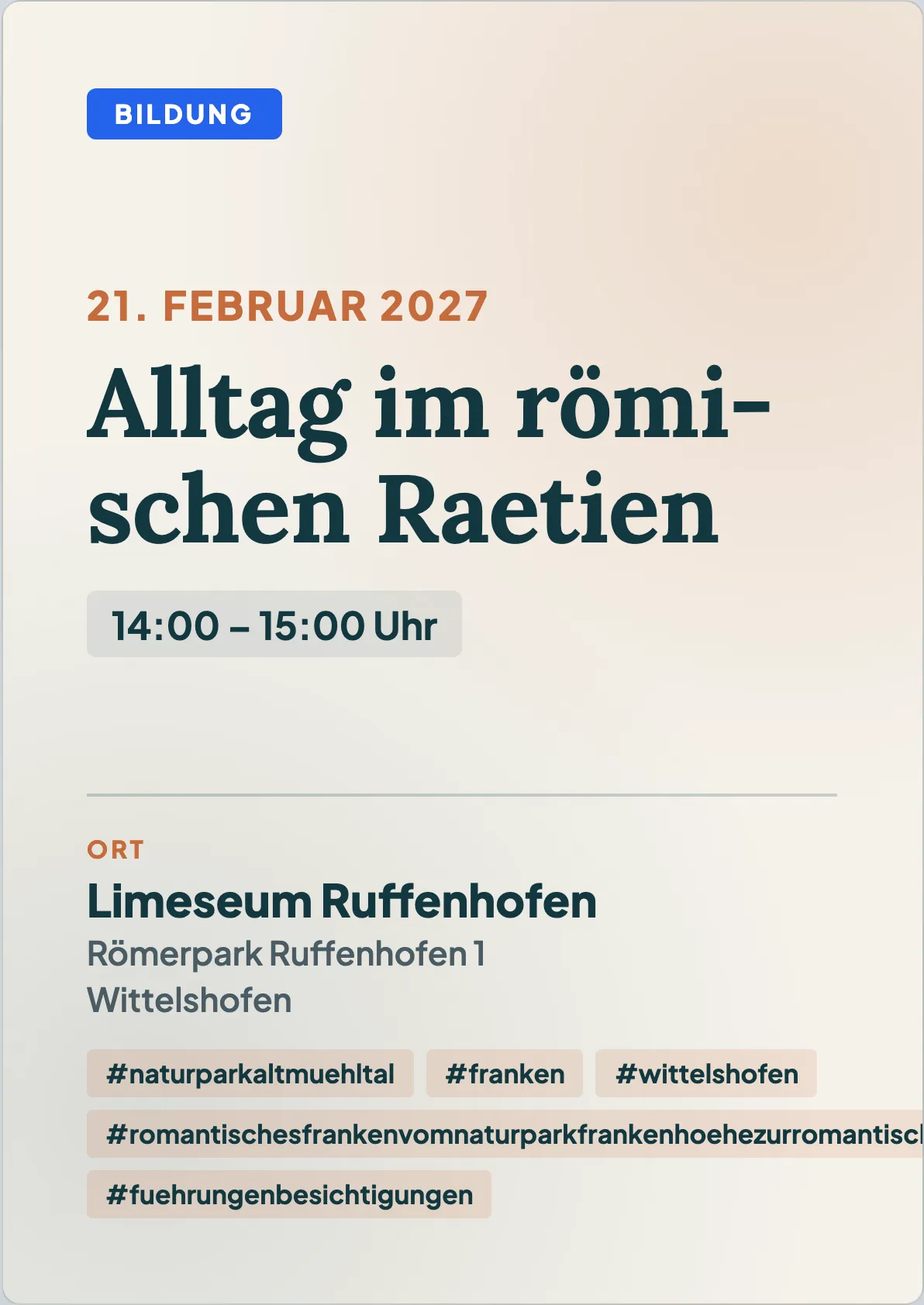 Veranstaltungsflyer
