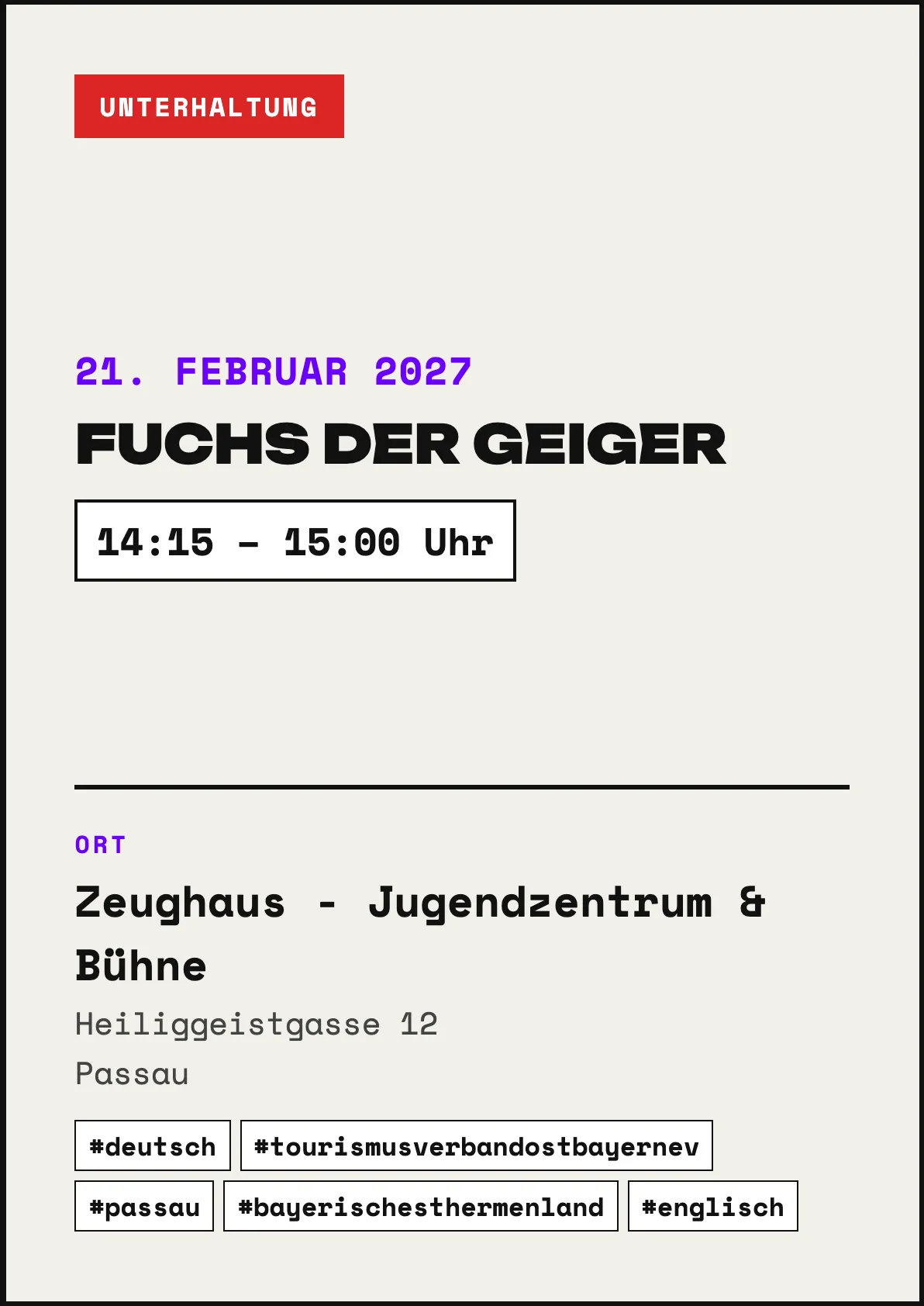 Veranstaltungsflyer