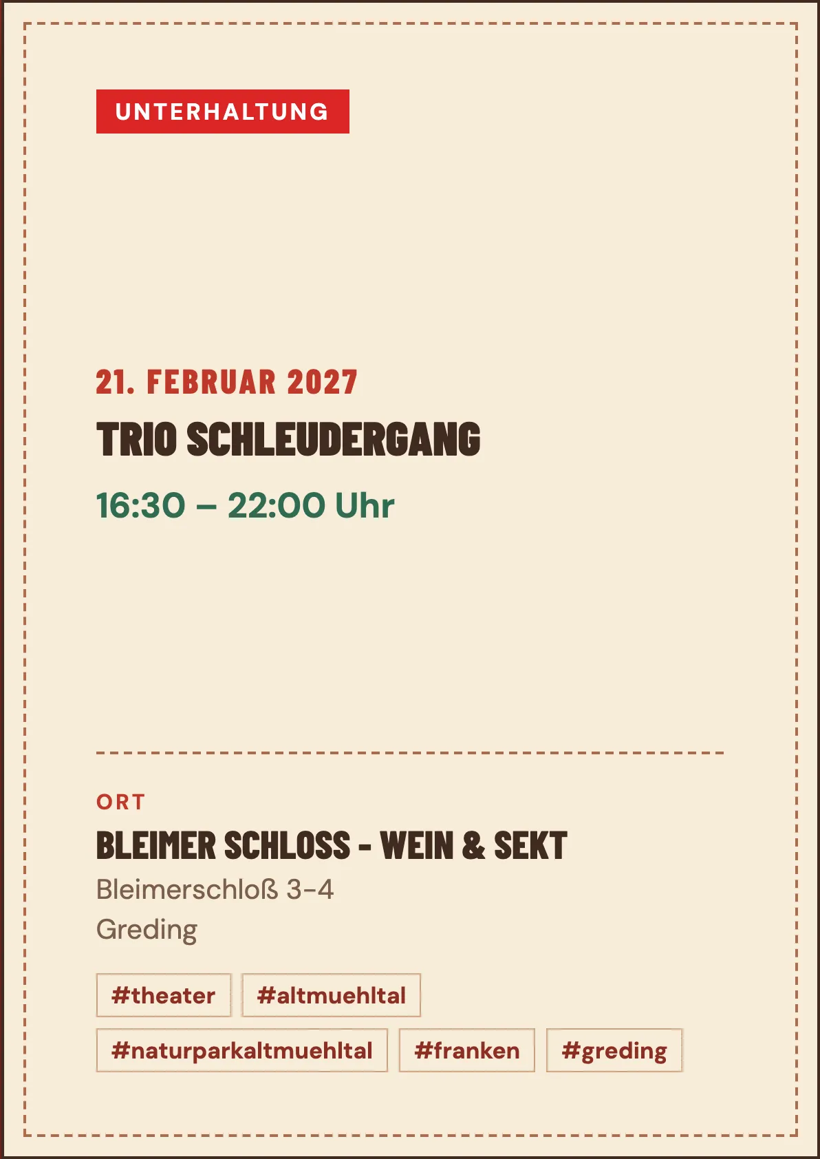 Veranstaltungsflyer